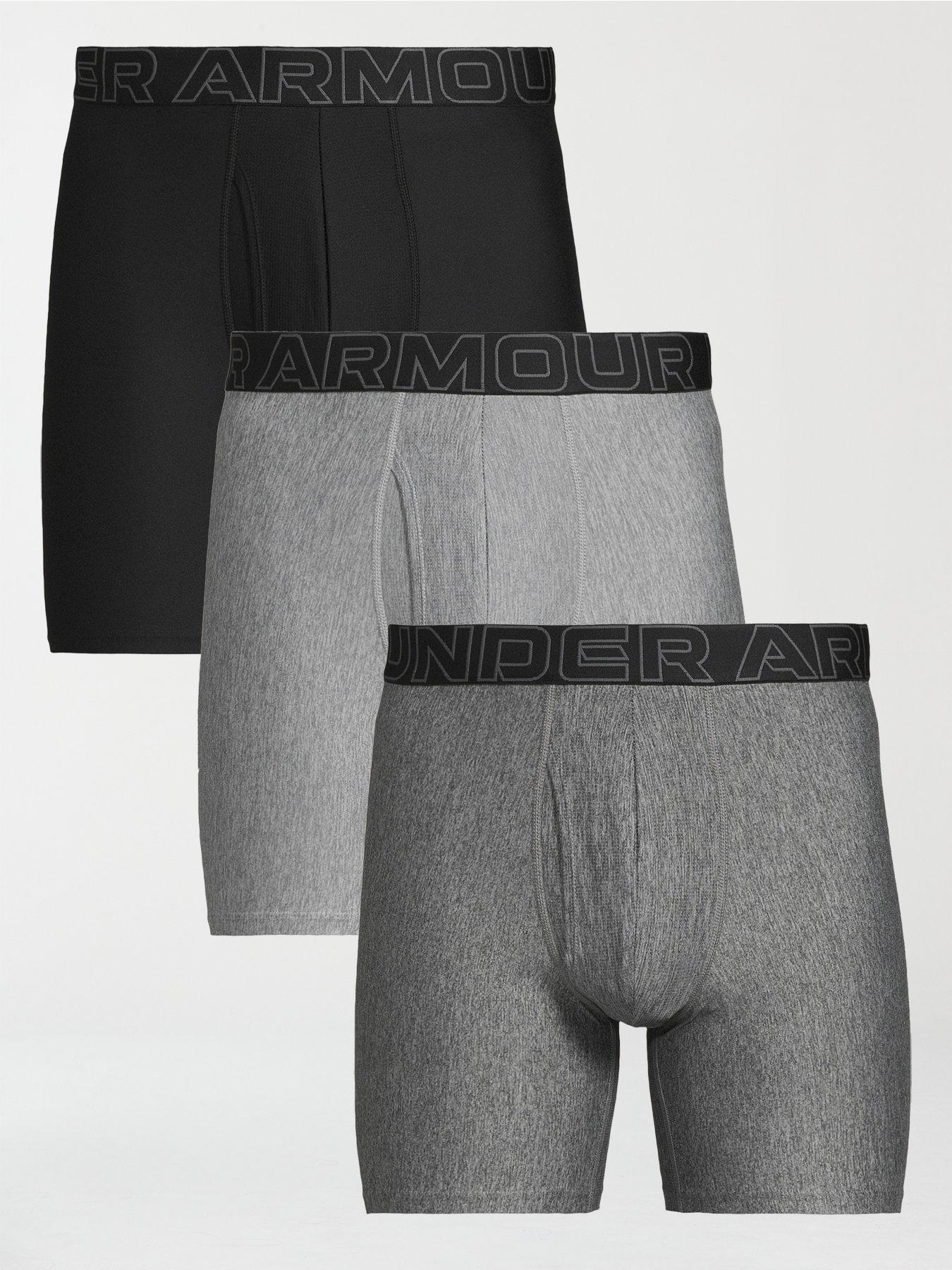UNDER ARMOUR Performance Tech 6inch 3pack Boxers - Grey