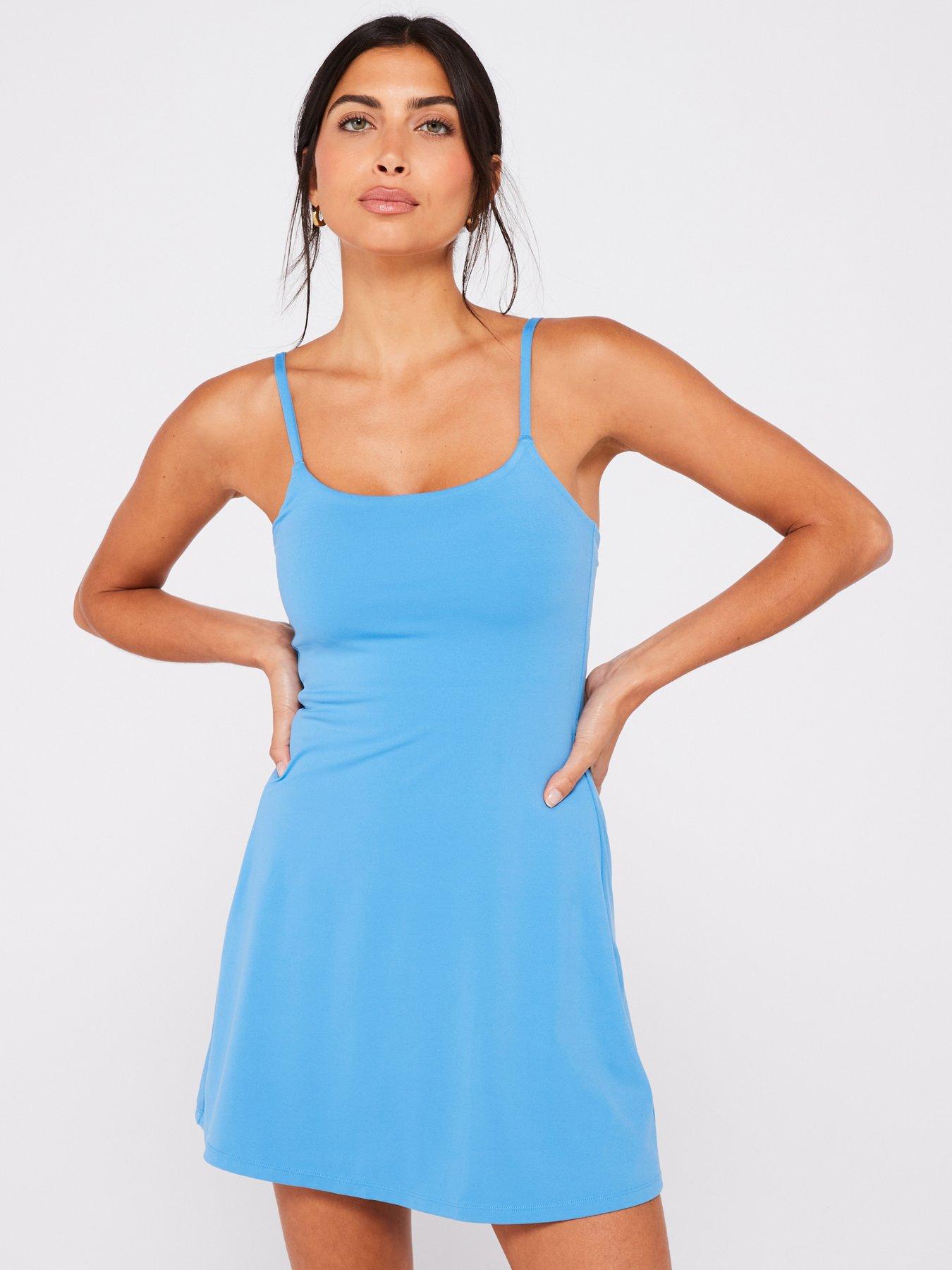 Girlfriend Collective Women's Training Float Juliet Strappy Dress - Blue