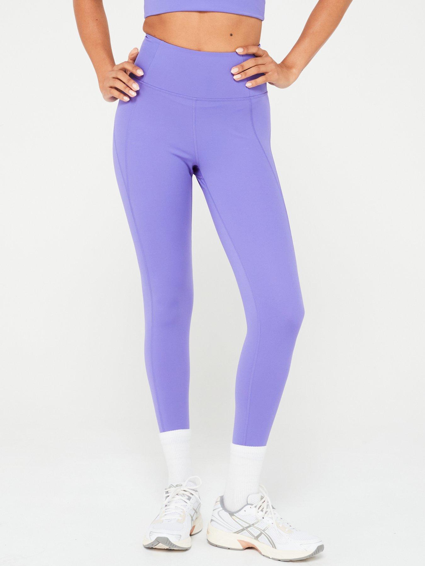 Girlfriend Collective Womens Training Compressive High Rise 7/8 Tights - Purple
