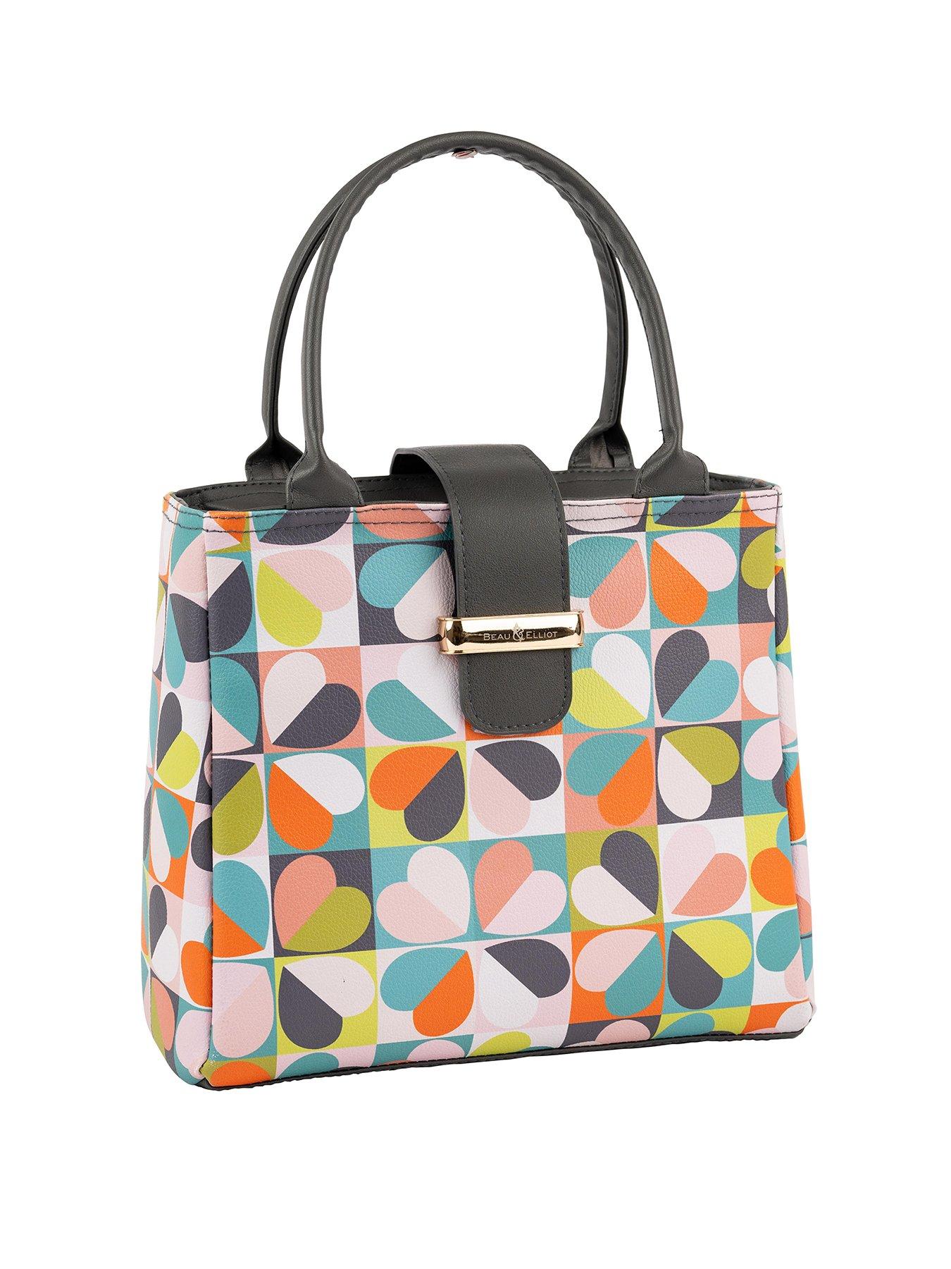 Image 2 of 5 of BEAU & ELLIOT Carnaby Bloom - Luxury Insulated Lunch Handbag and 400ml Insulated Travel Mug Bundle (Bloom Heart &amp; Flower)