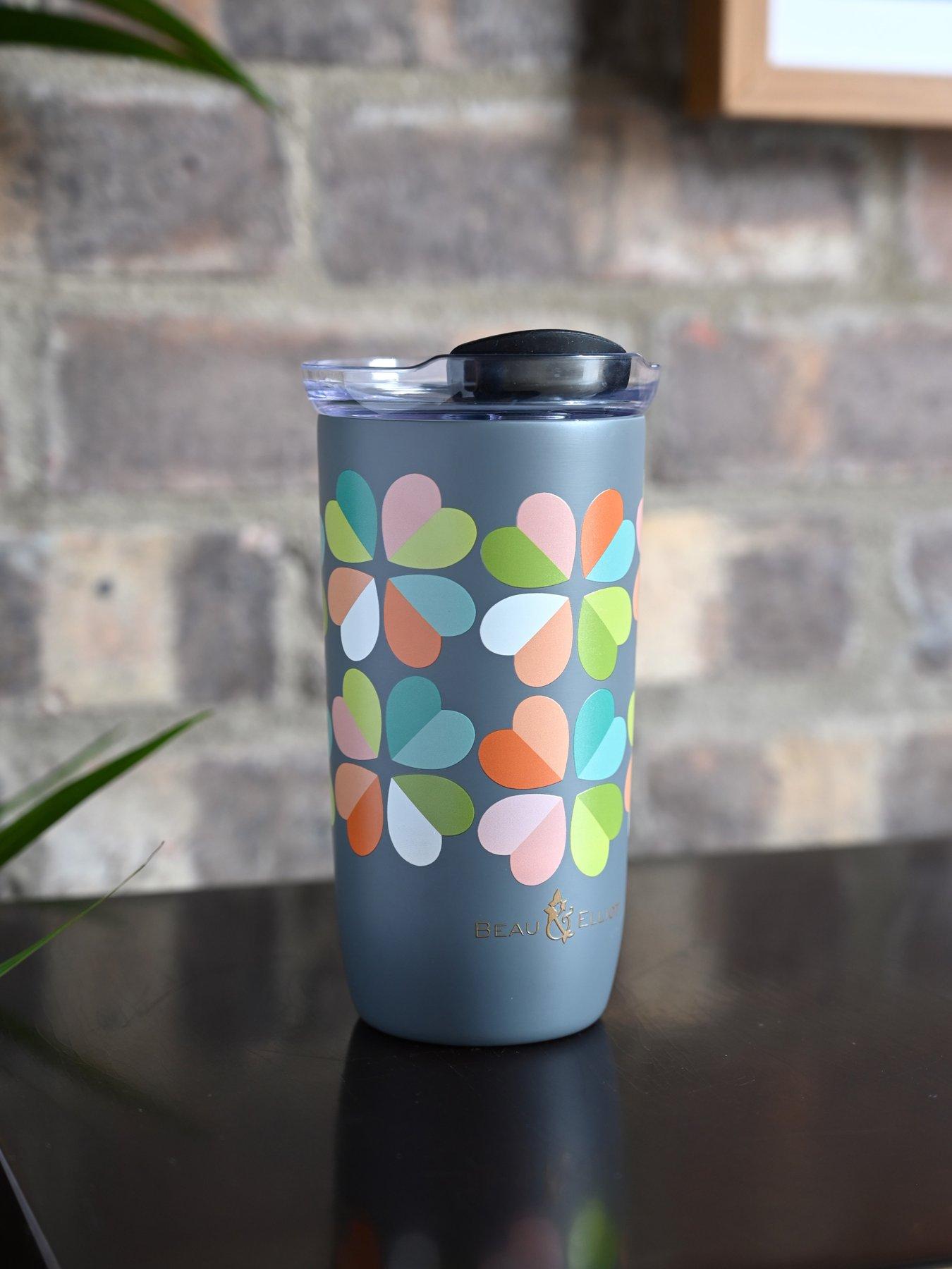 Image 5 of 5 of BEAU & ELLIOT Carnaby Bloom - Luxury Insulated Lunch Handbag and 400ml Insulated Travel Mug Bundle (Bloom Heart &amp; Flower)