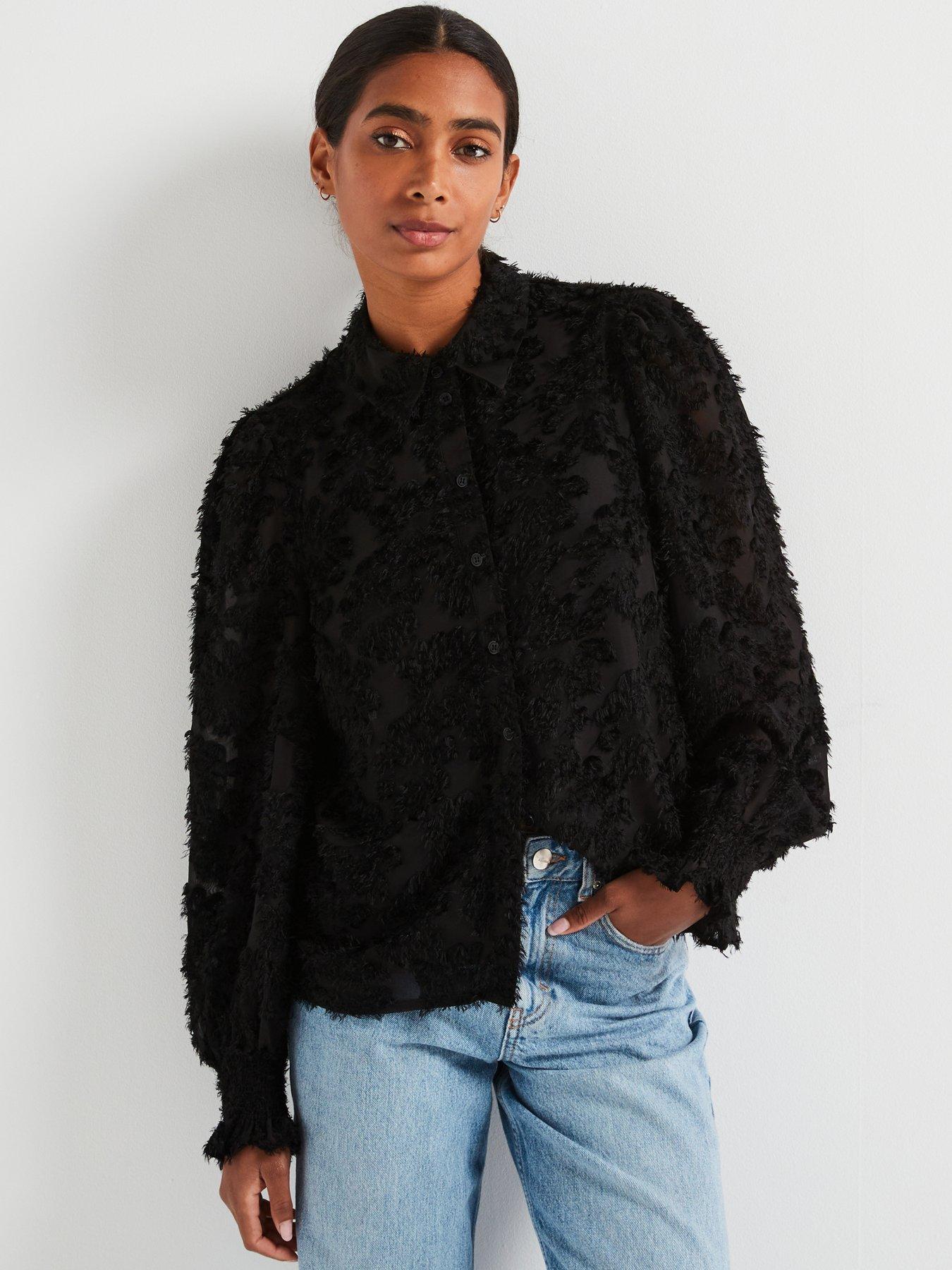 undefined Pina Long Sleeve Shirt - Black