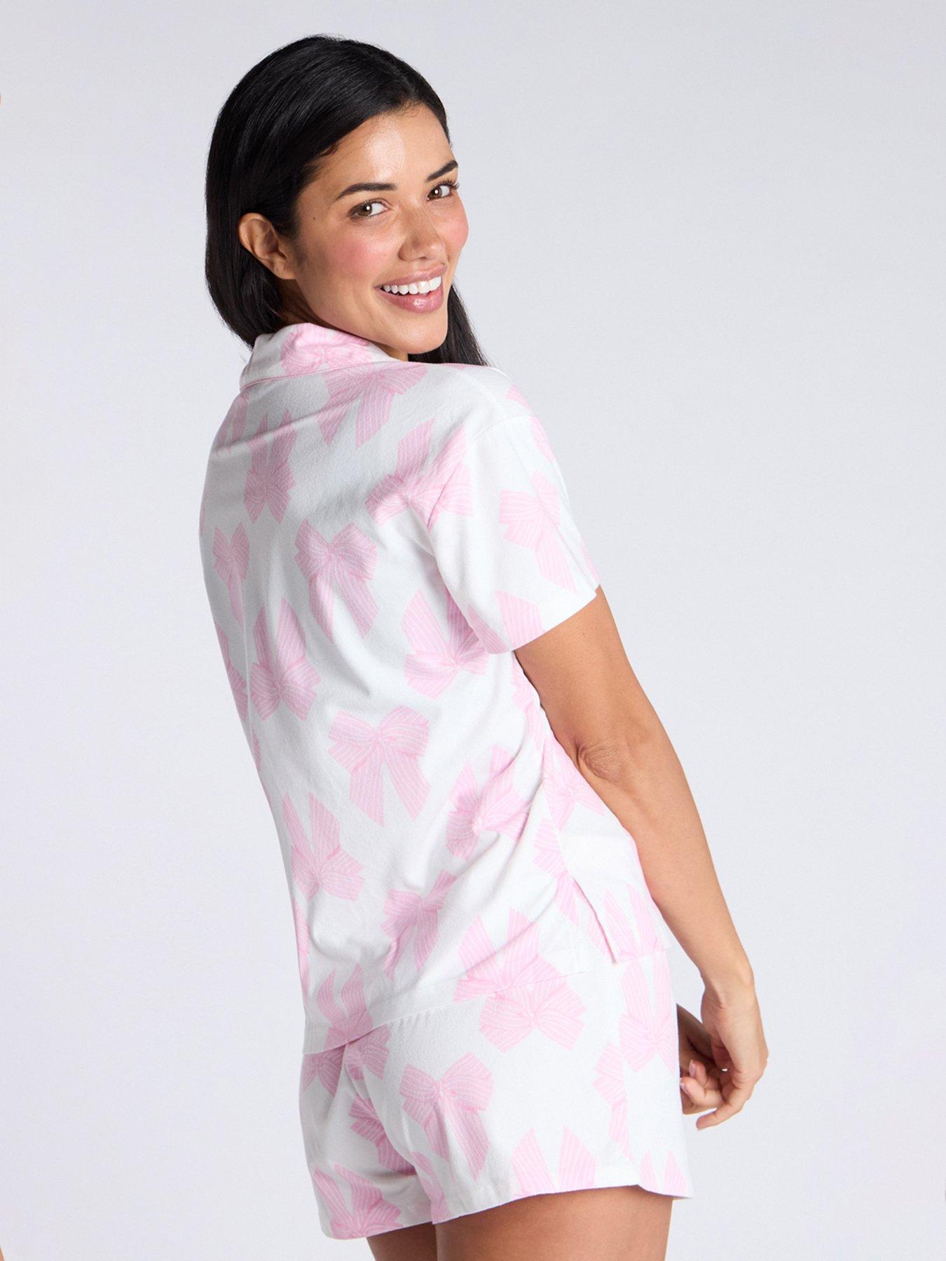  image of boux-avenue-bows-fleece-shortie-in-a-bag-white