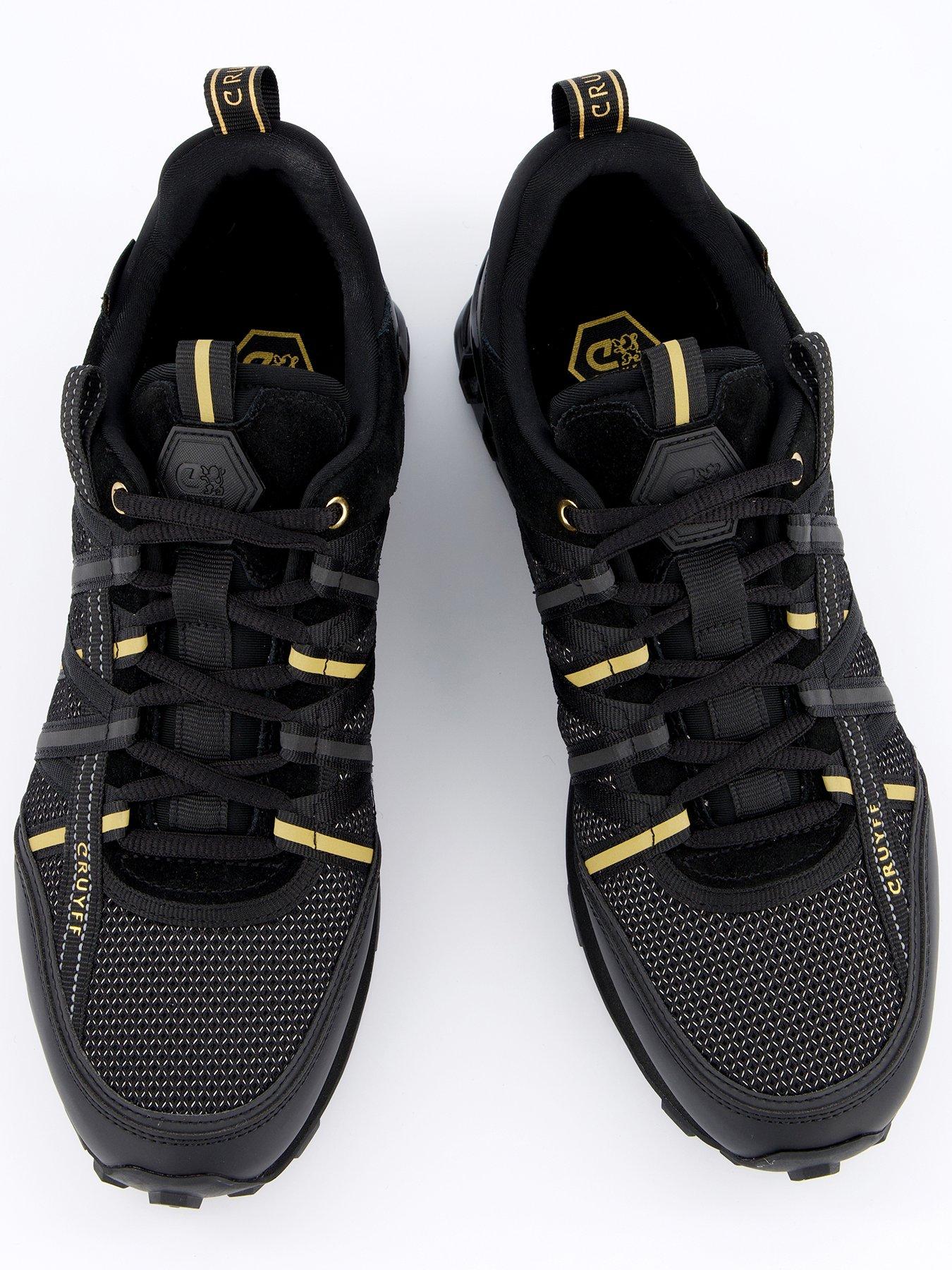 Image 3 of 7 of CRUYFF Fearia Hex Trainers- Black/Gold