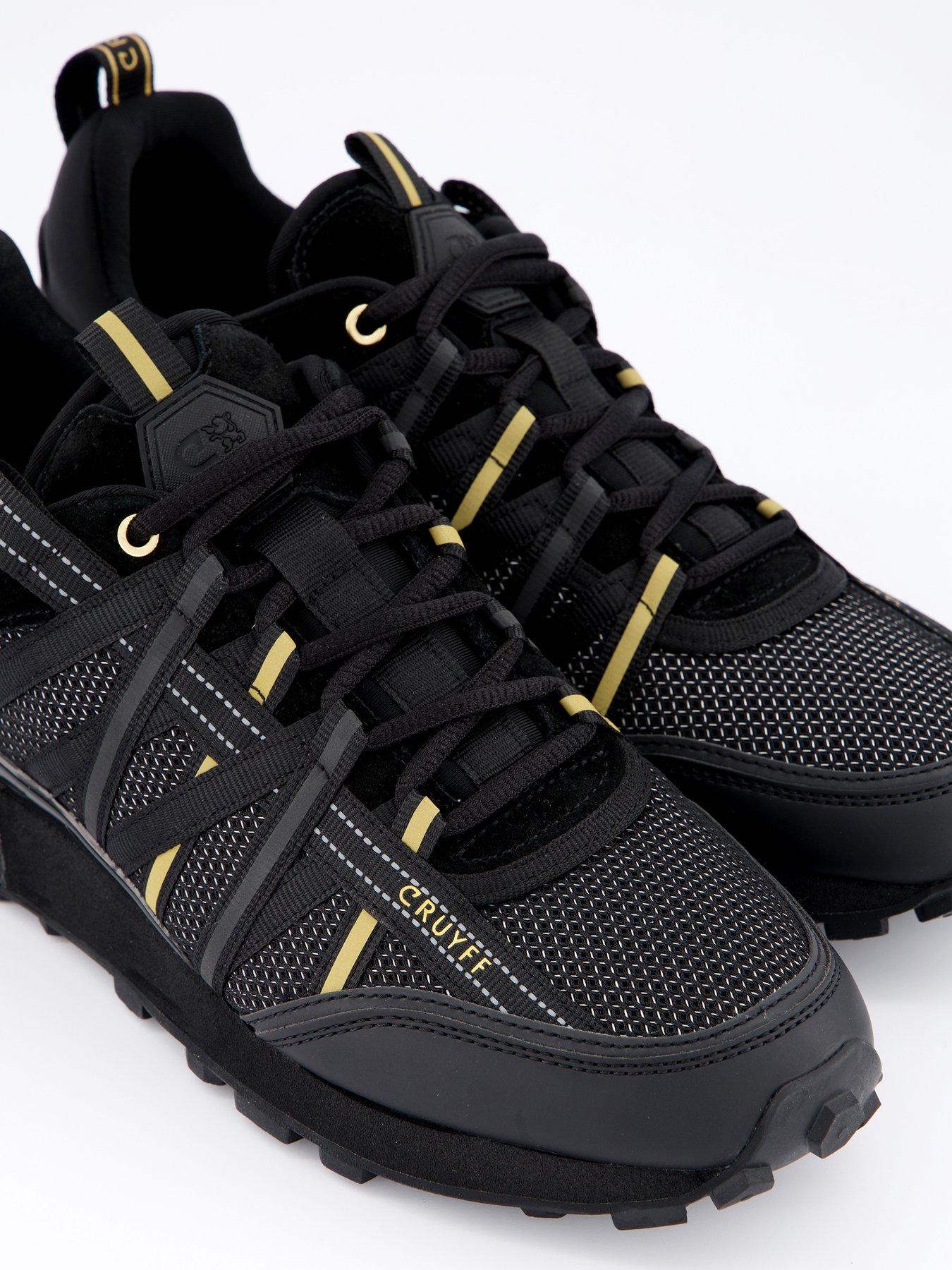 Image 5 of 7 of CRUYFF Fearia Hex Trainers- Black/Gold
