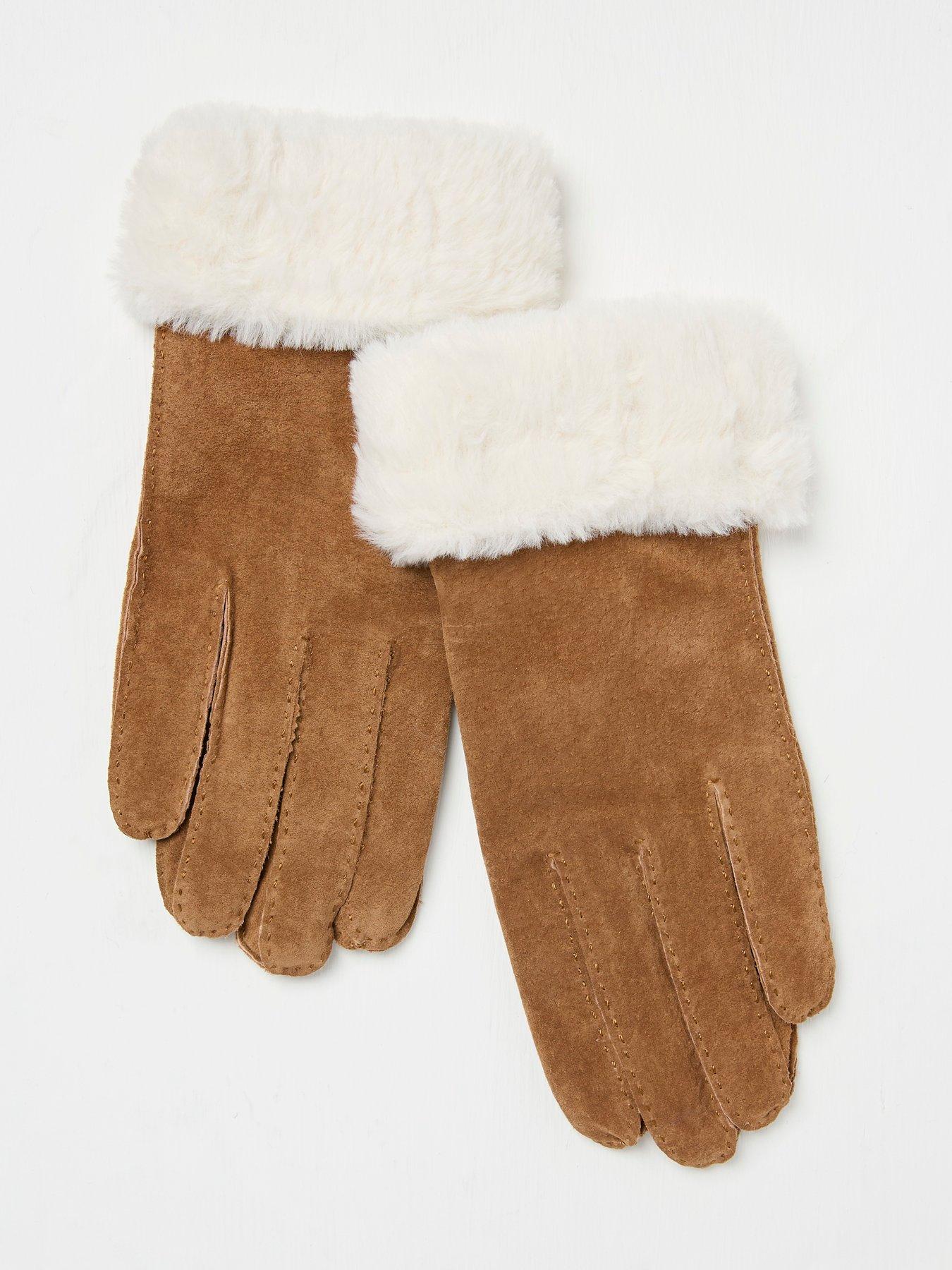  image of fatface-suede-glove-brown