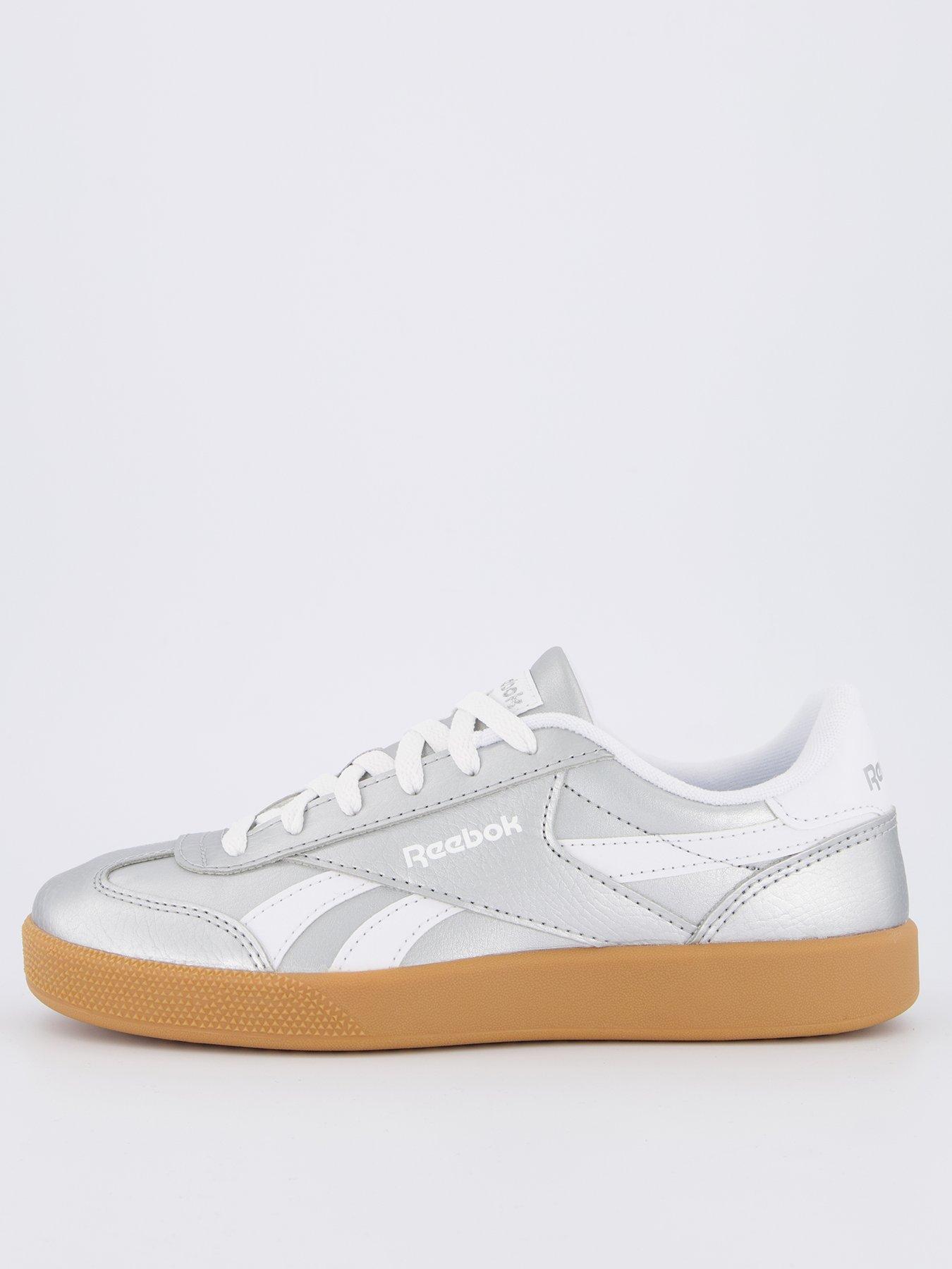  image of reebok-womens-smash-edge-trainers-metallic-silver
