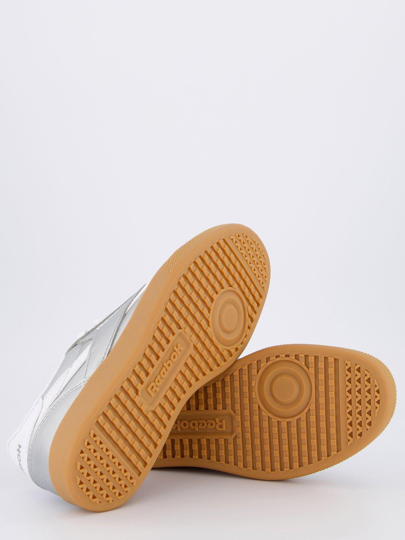  image of reebok-womens-smash-edge-trainers-metallic-silver