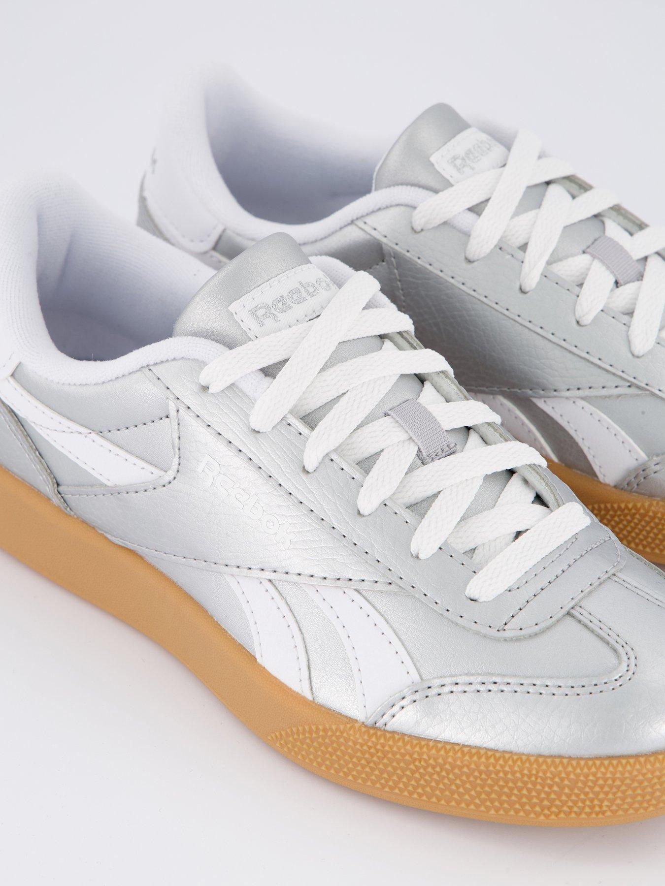  image of reebok-womens-smash-edge-trainers-metallic-silver