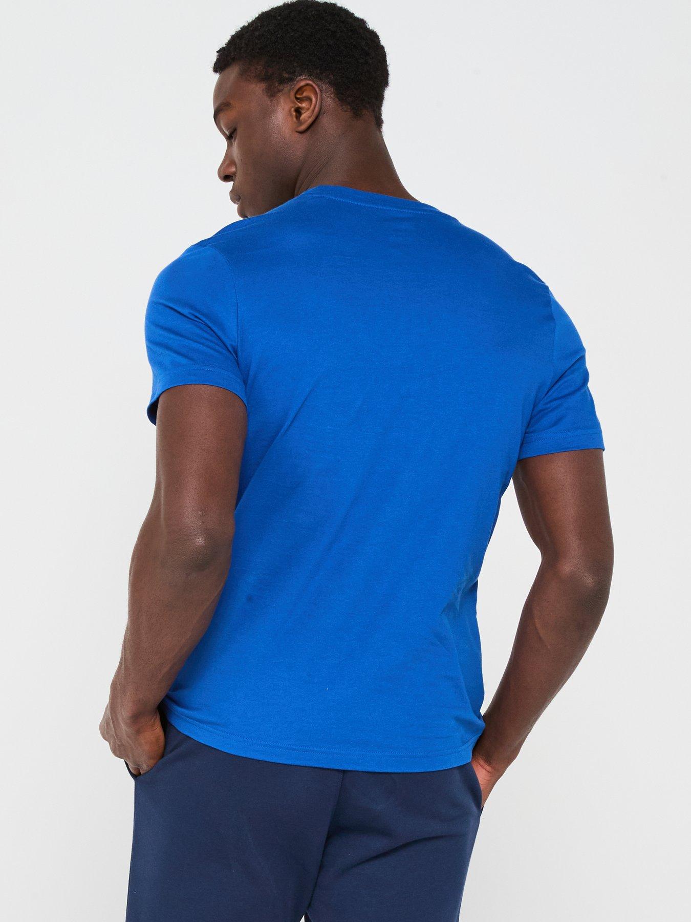  image of reebok-mens-identity-small-logo-tee-blue