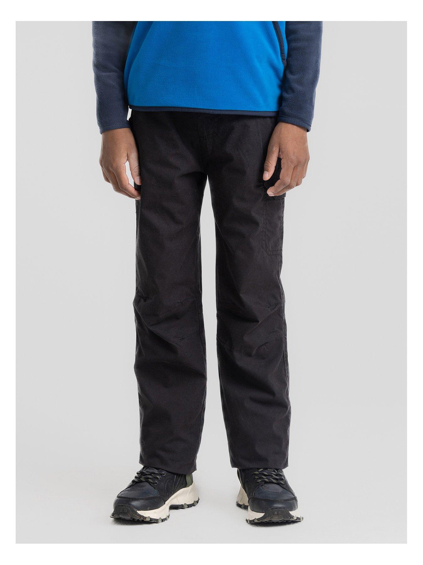 Image 1 of 4 of Craghoppers Kids Kiwi Ii Wier Lined Cargo Trouser -black