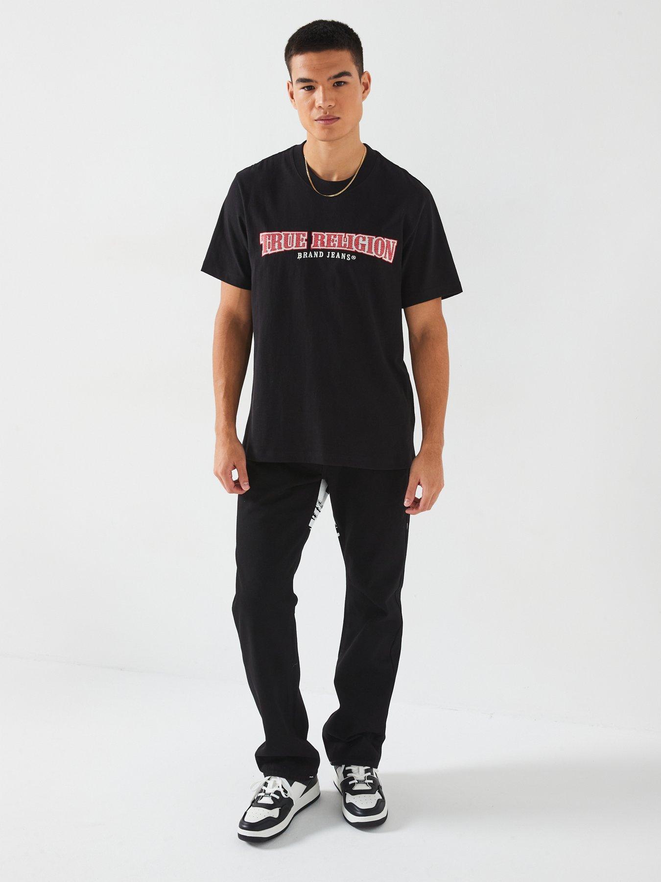  image of true-religion-cross-stitch-arch-t-shirt-black