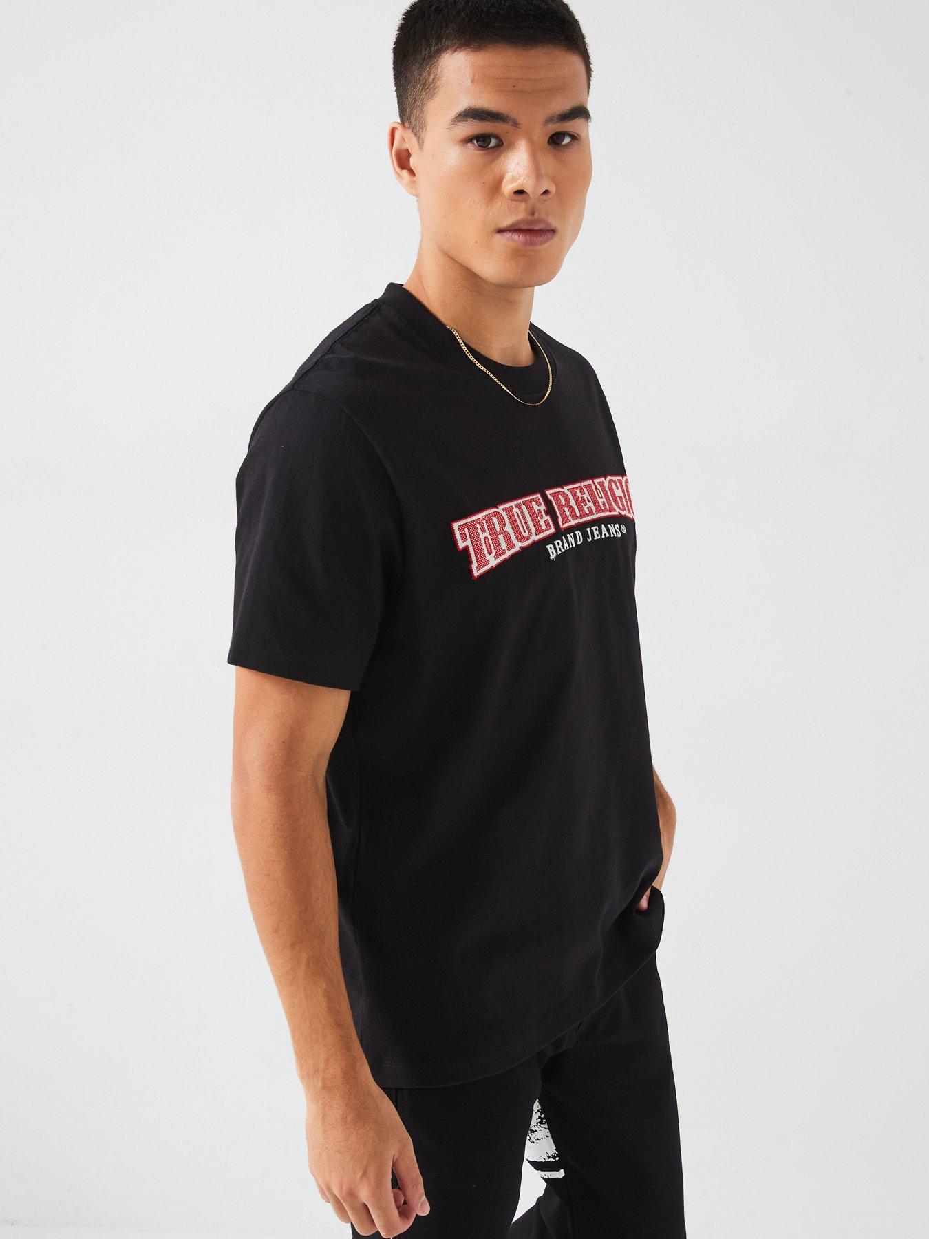  image of true-religion-cross-stitch-arch-t-shirt-black