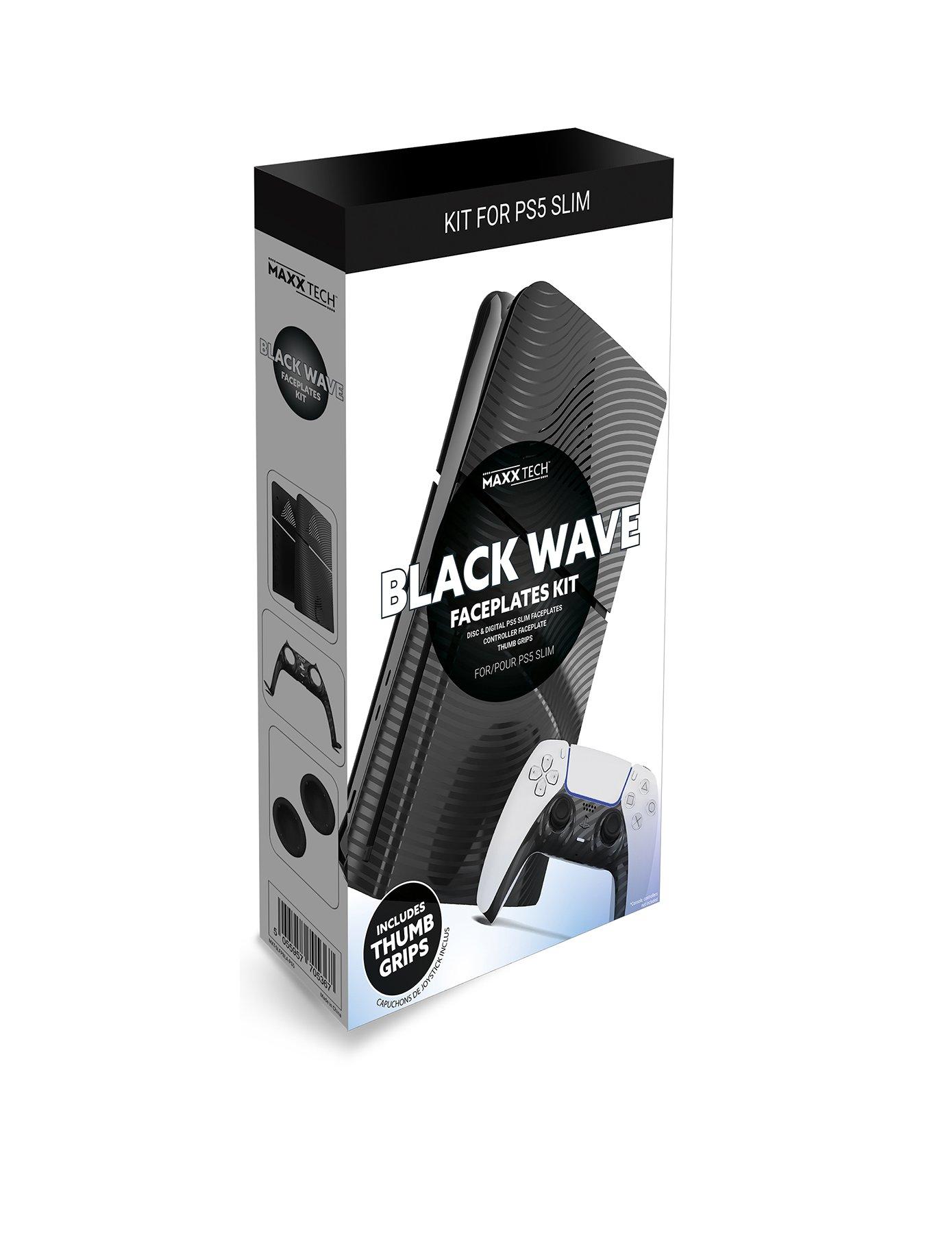  image of maxx-tech-ps5-slim-faceplates-controller-faceplates-black