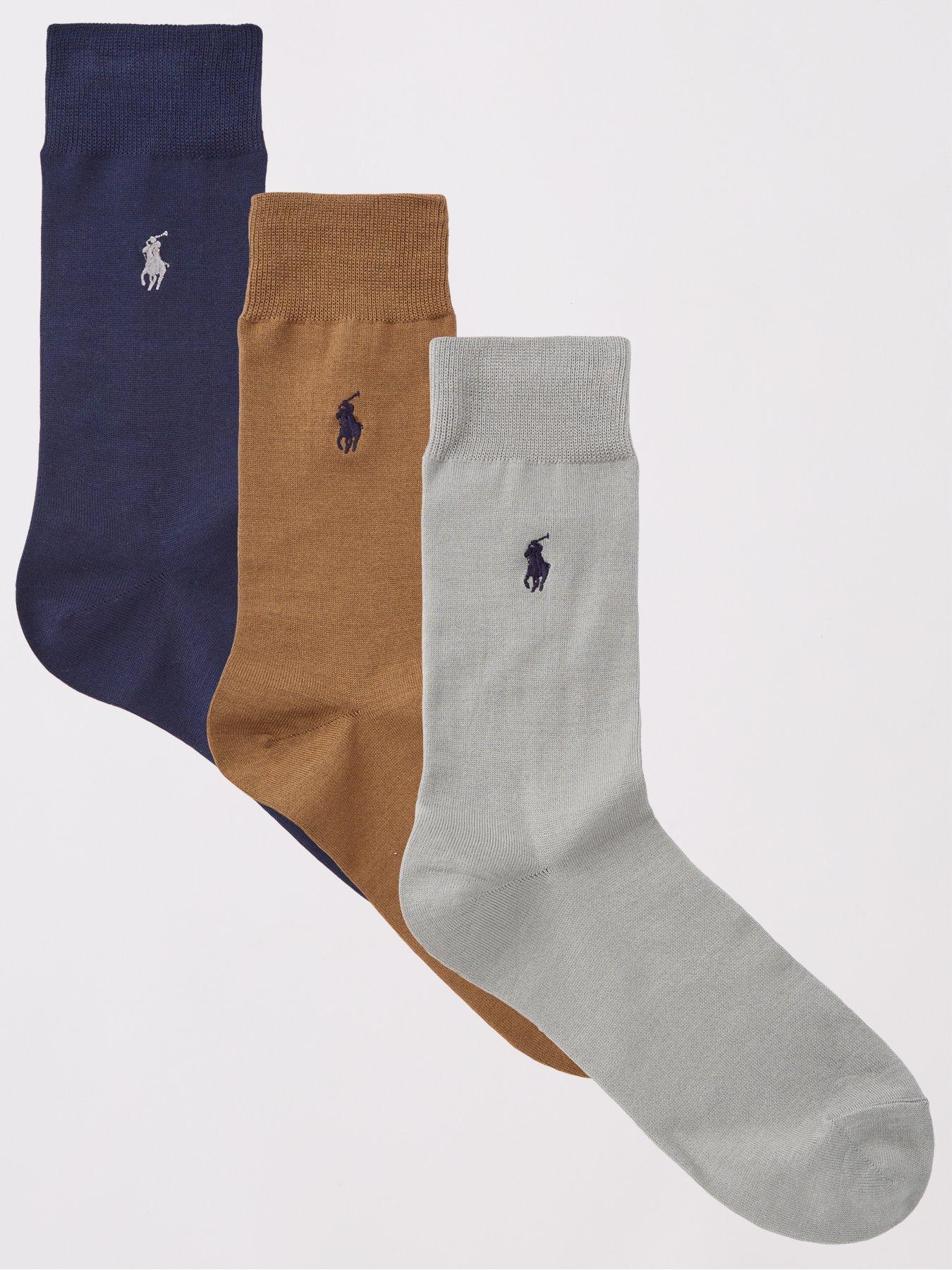 Polo Ralph Lauren Polo Ralph Lauren 2 Pack Dot Stripe Crew Socks Navy littlewoods