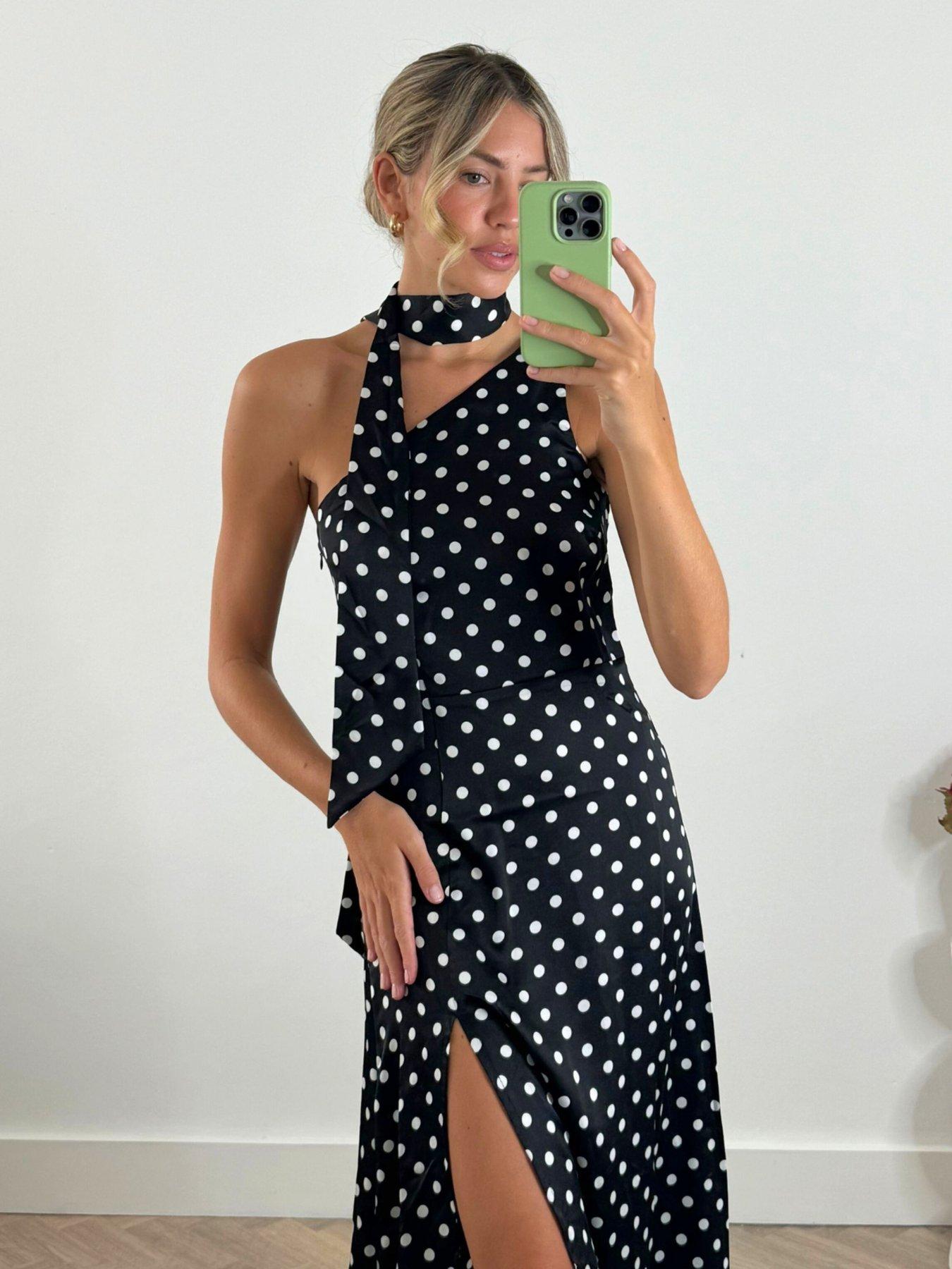 Image 2 of 4 of Style Cheat One-shoulder Satin Maxi Dress - Mono