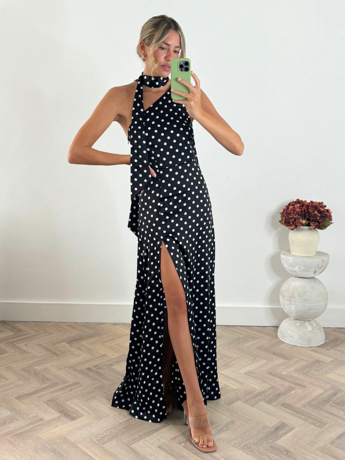 Image 4 of 4 of Style Cheat One-shoulder Satin Maxi Dress - Mono