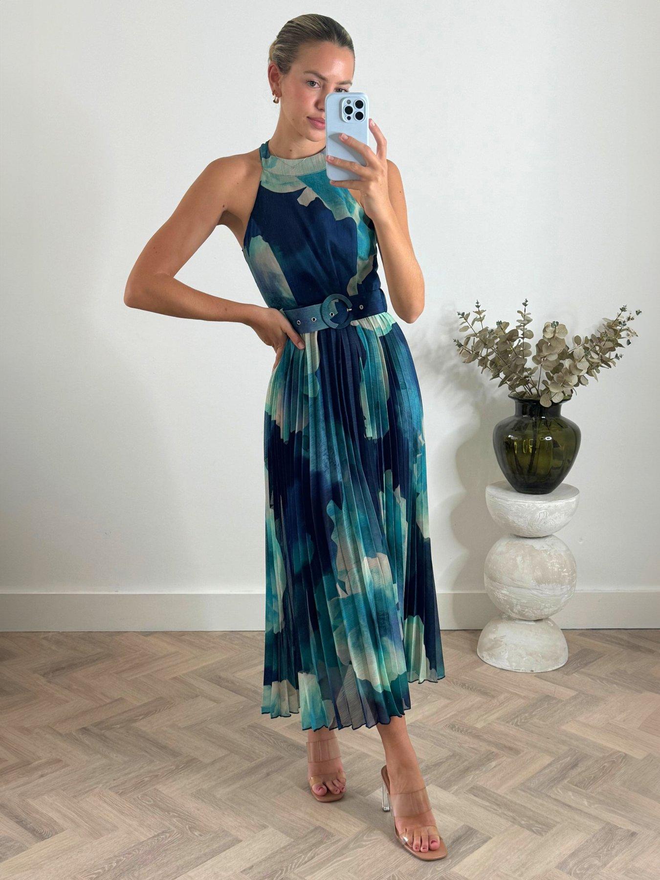 strapless open back dress Francesca Floral Fit & Flare Midi Dress main image 1
