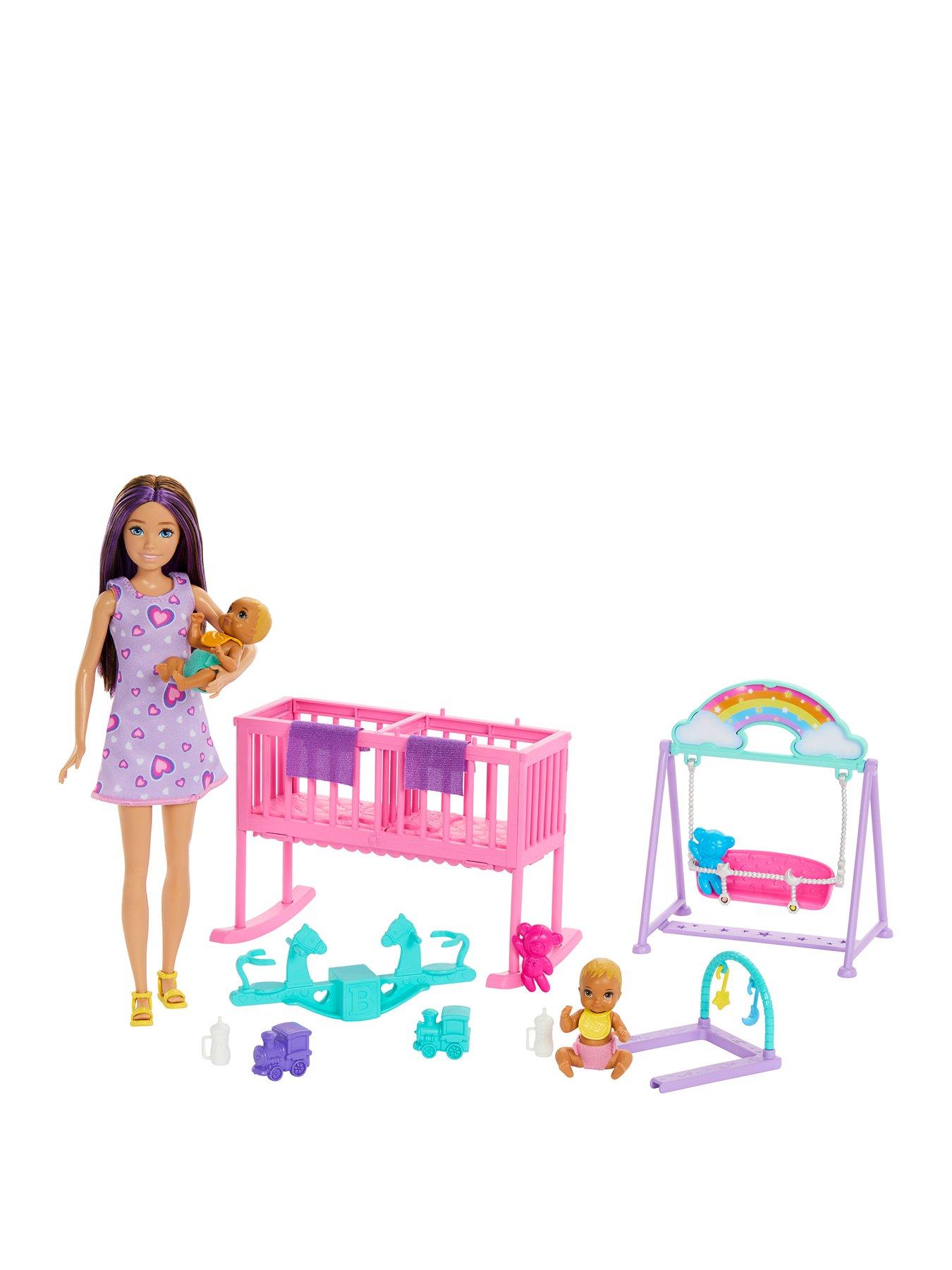 Barbie Skipper Babysitter Doll with Twin Nursery Playset Littlewoods