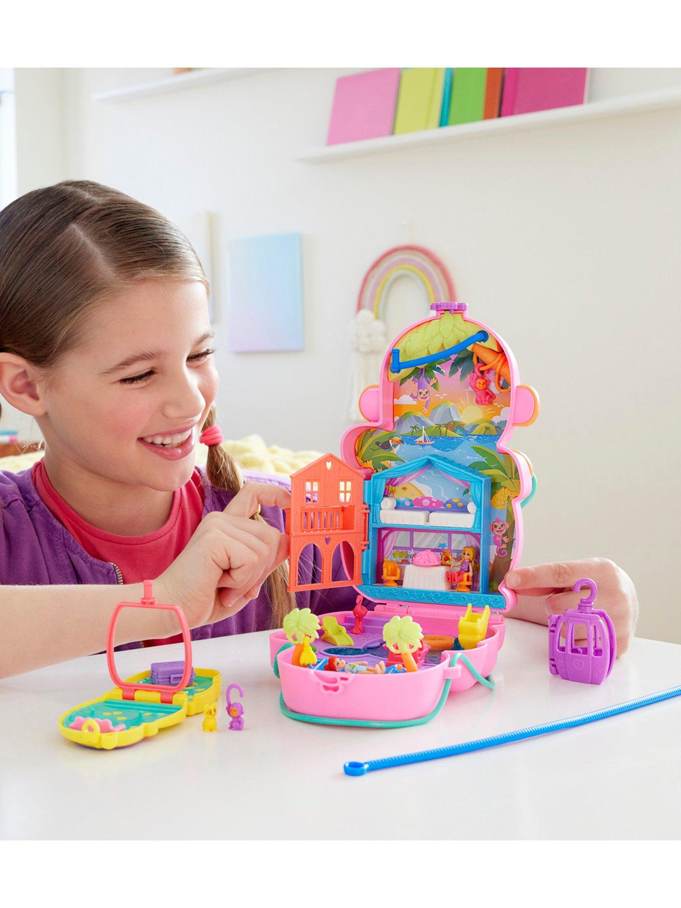 Image 2 of 8 of Polly Pocket Momma Monkey &amp; Baby&nbsp;Dolls &amp; Playset with Pets &amp; 13 Accessories