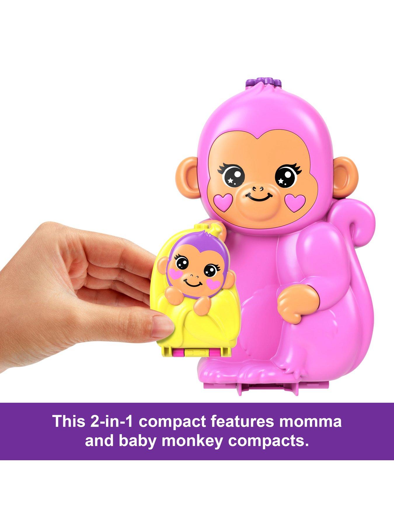 Image 3 of 8 of Polly Pocket Momma Monkey &amp; Baby&nbsp;Dolls &amp; Playset with Pets &amp; 13 Accessories