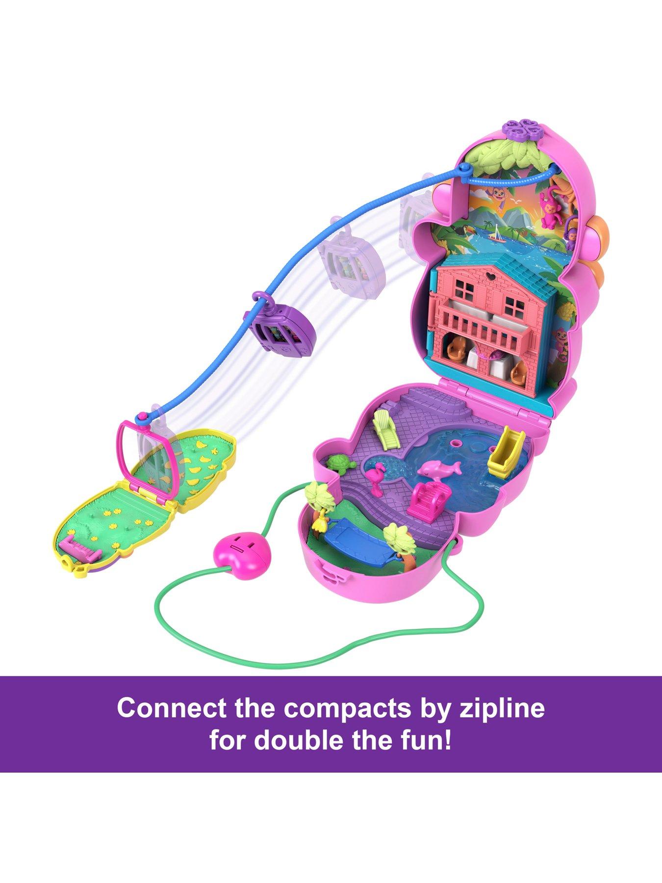 Image 4 of 8 of Polly Pocket Momma Monkey &amp; Baby&nbsp;Dolls &amp; Playset with Pets &amp; 13 Accessories
