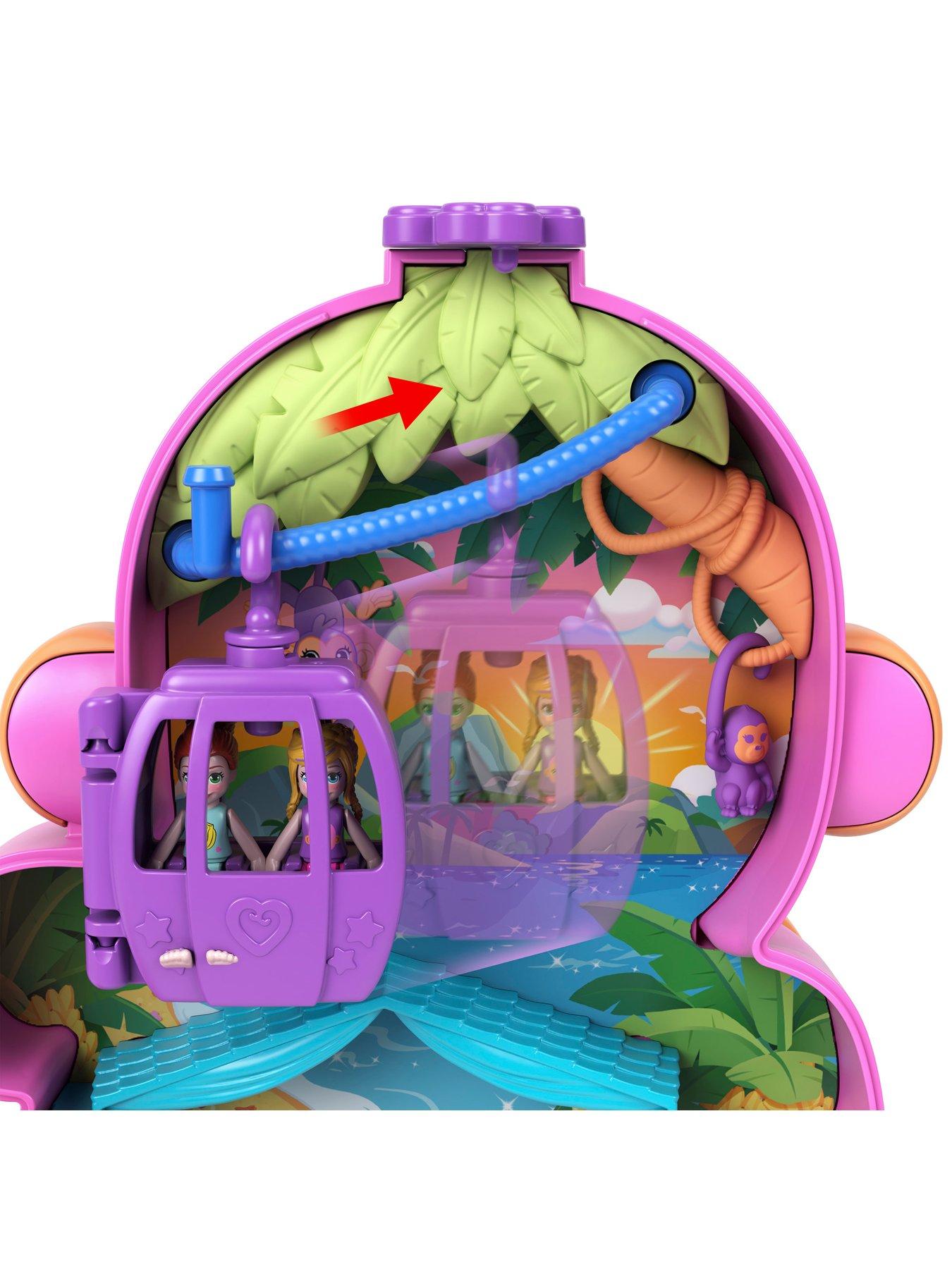 Image 6 of 8 of Polly Pocket Momma Monkey &amp; Baby&nbsp;Dolls &amp; Playset with Pets &amp; 13 Accessories