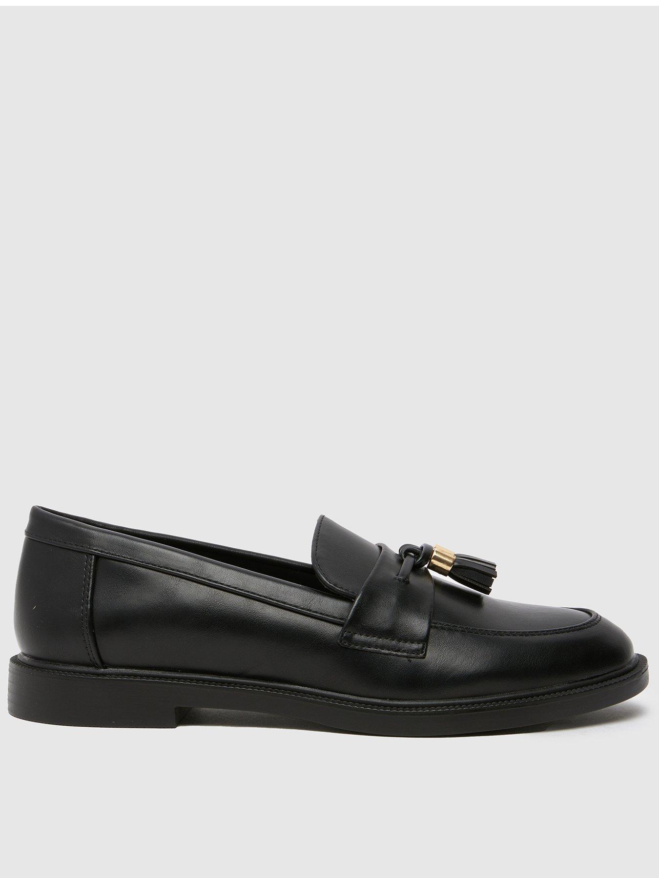  image of schuh-lohan-pu-tassel-loafer-with-extra-comfort-black