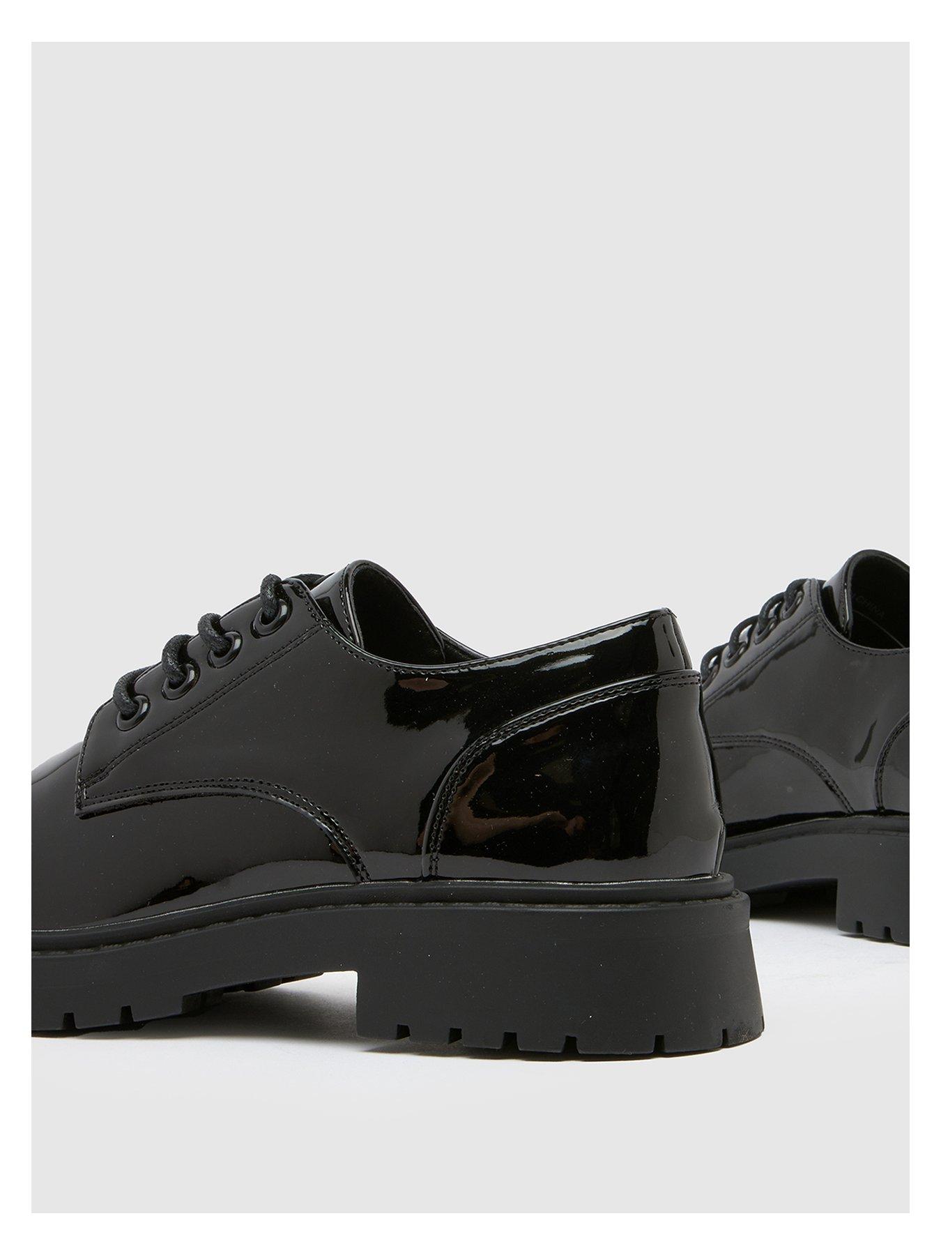  image of schuh-logan-patent-lace-up-black