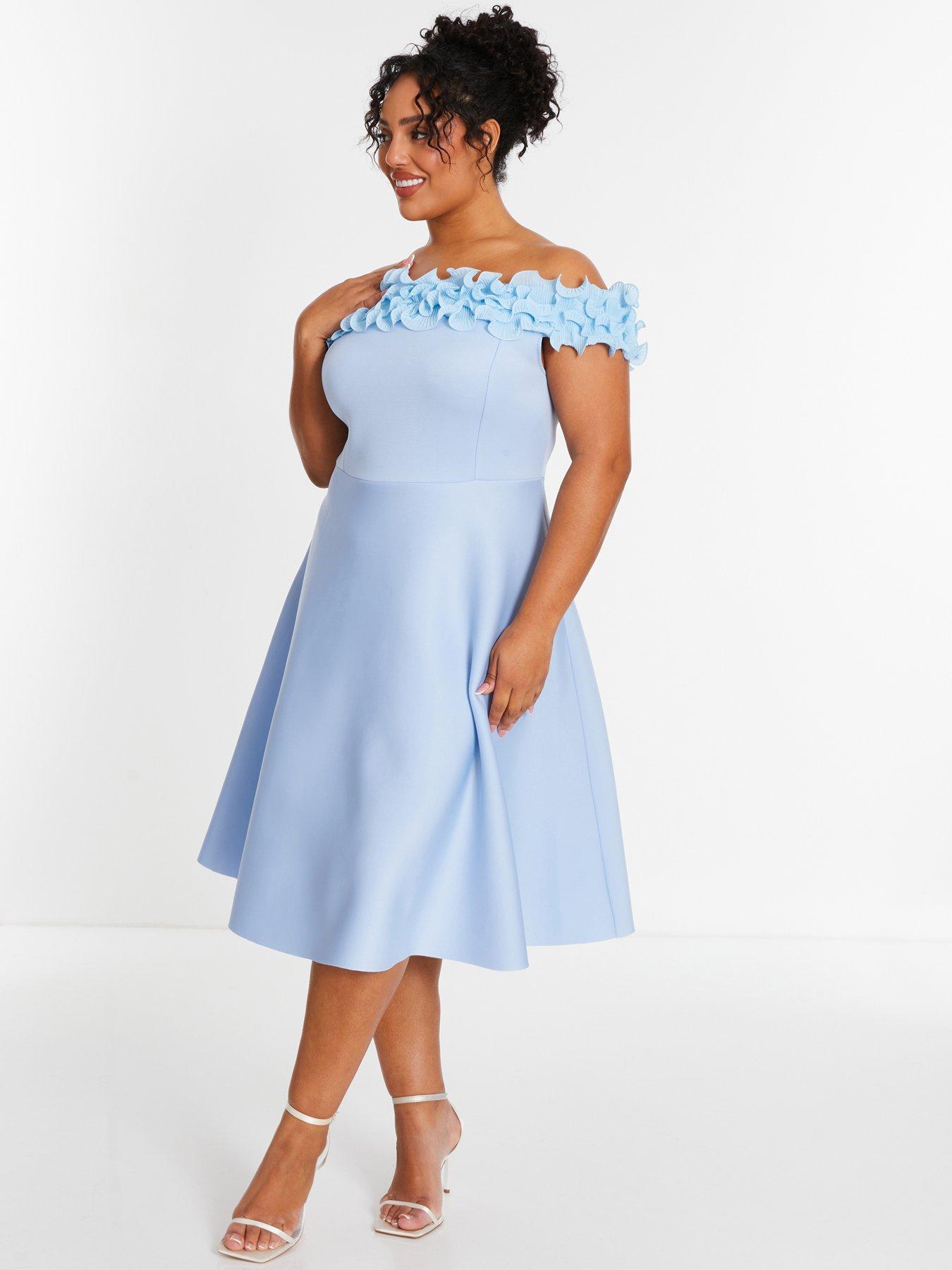 Pale blue midi dress online