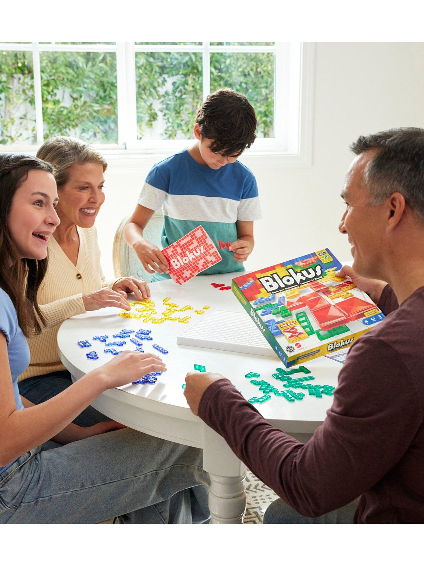  image of mattel-blokusnbspfamily-board-game-for-kids-amp-adults-with-colourblind-accessible-pieces