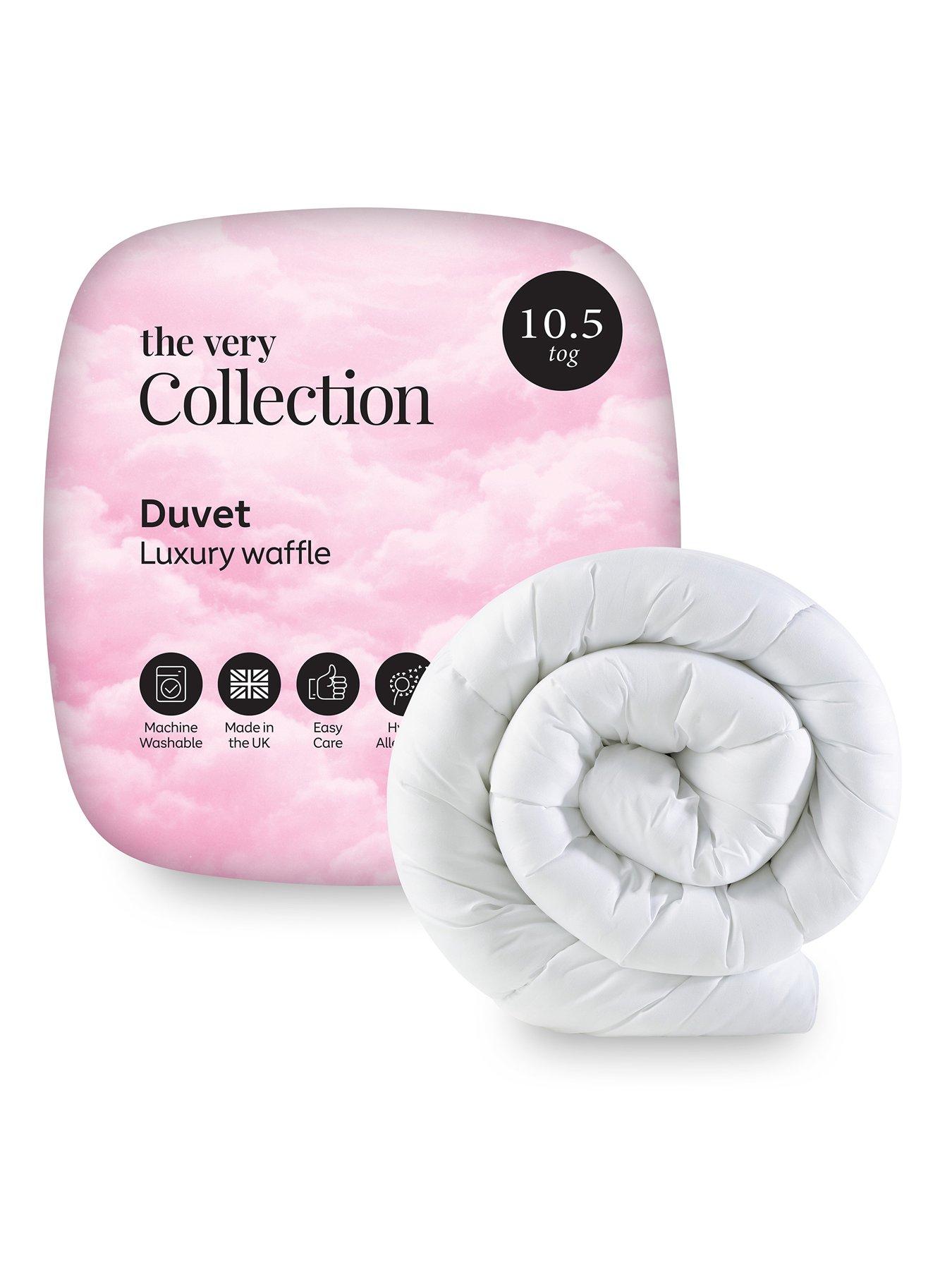 Image 3 of 5 of The Very Collection Soft Touch Waffle 10.5 Tog Duvet- Super King - White