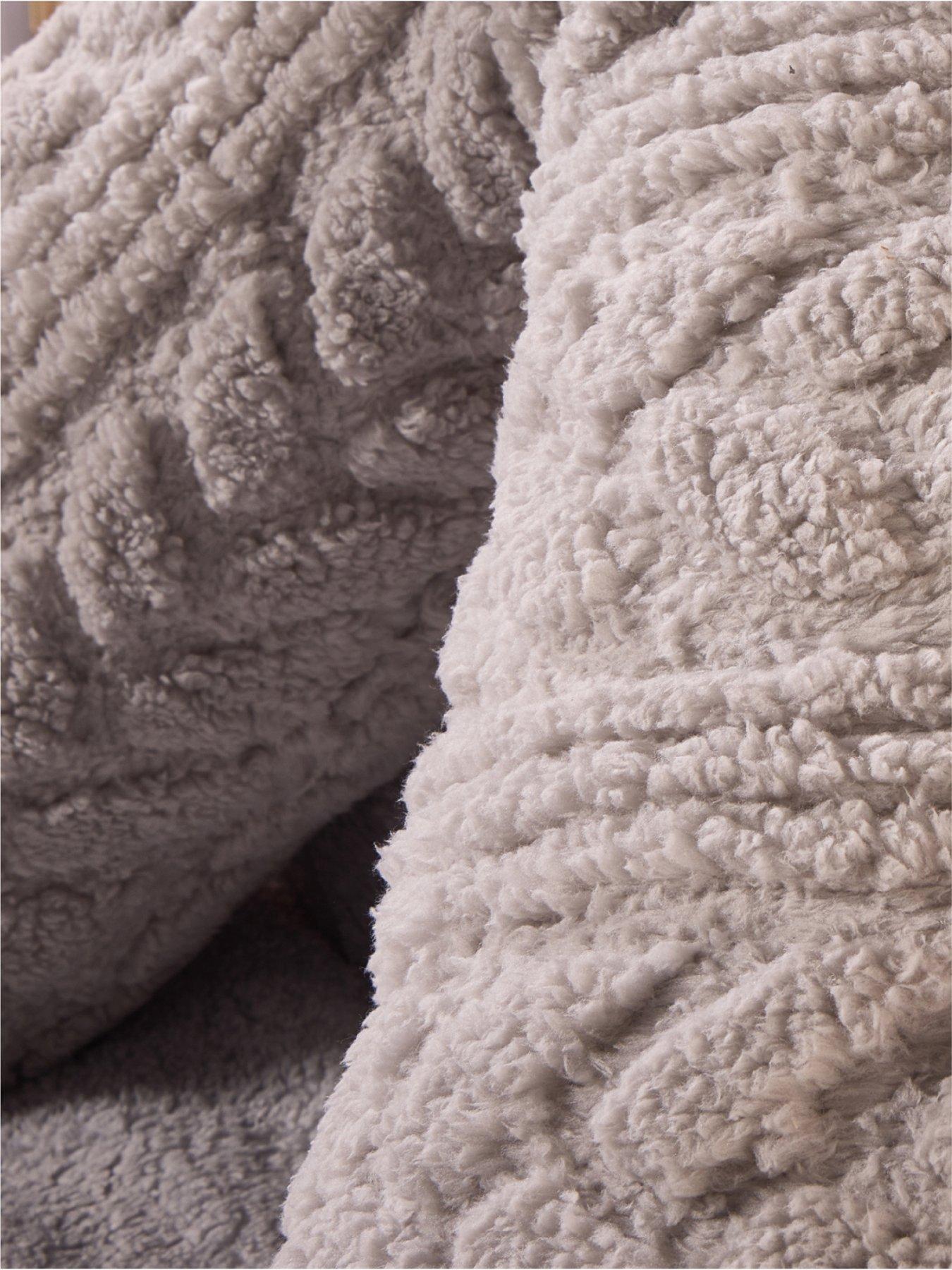  image of very-home-cable-knit-v-shaped-pillow