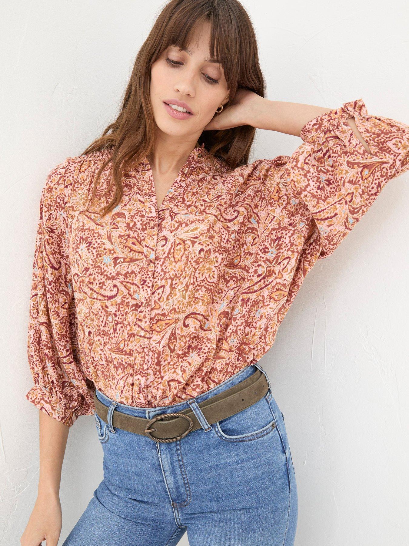  image of fatface-evelyn-wild-paisley-blouse-pink