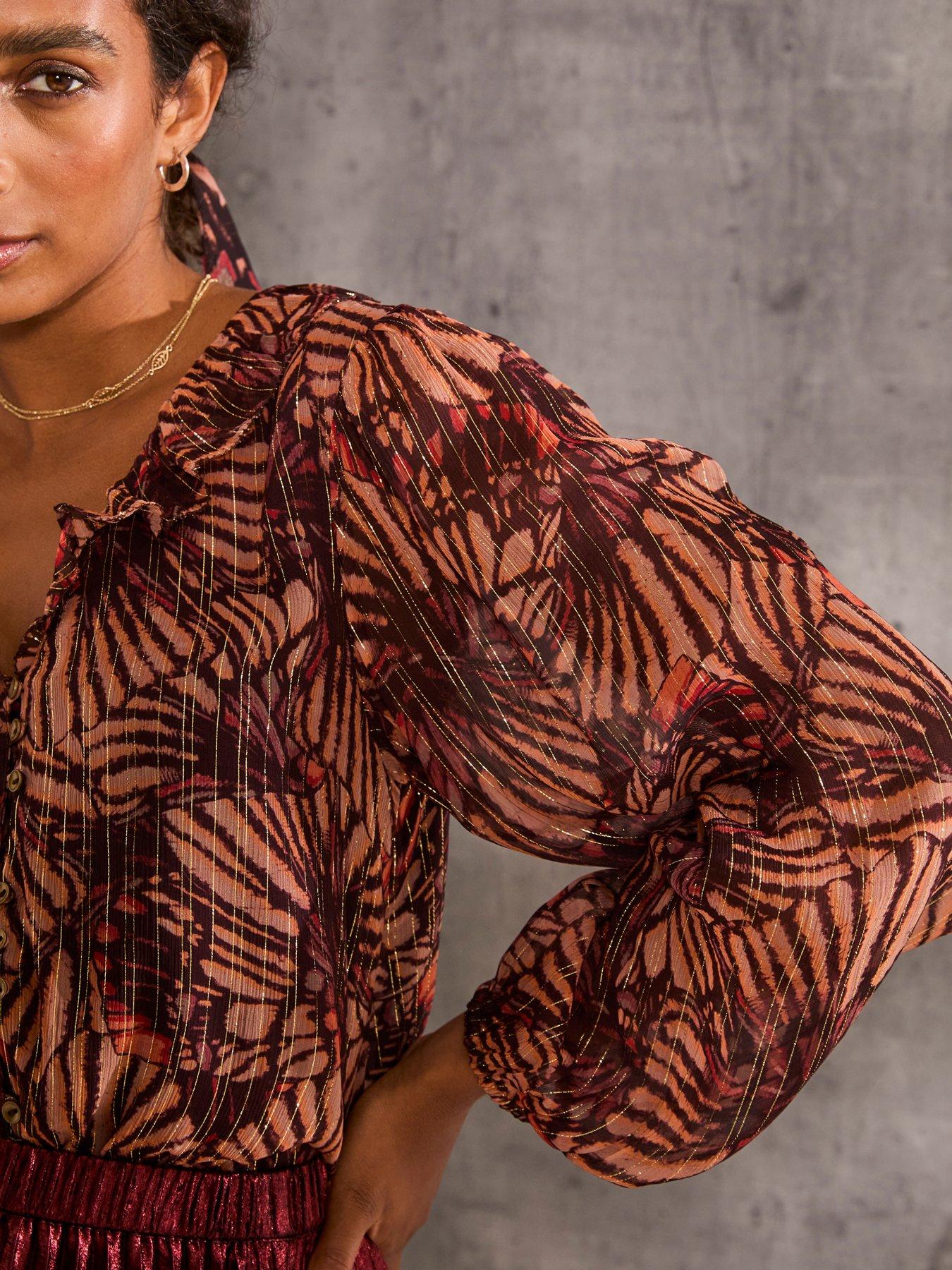  image of fatface-grace-printed-blouse-multi