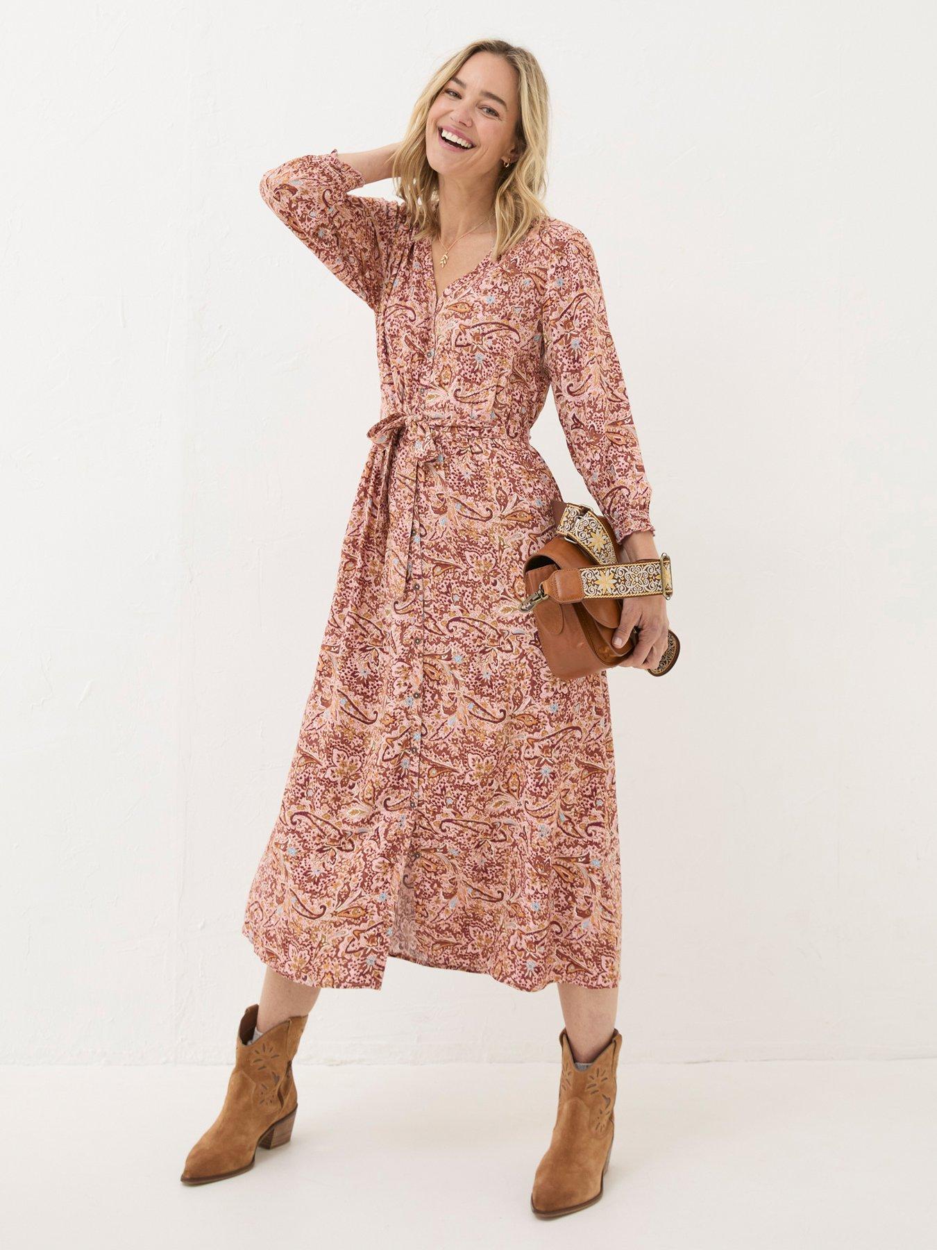 undefined Estelle Wild Paisley Midi Dress - Pink