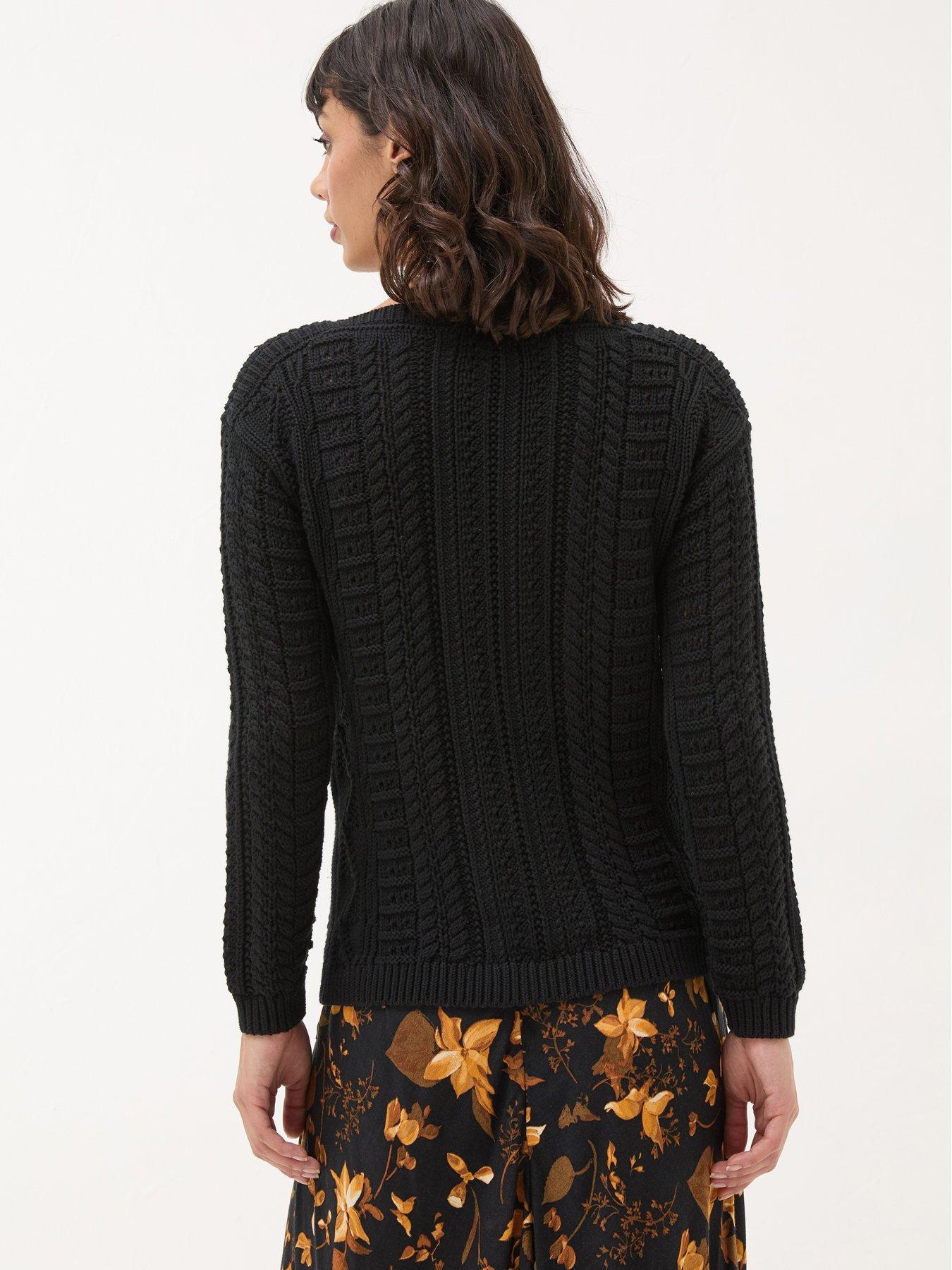  image of fatface-damson-beaded-jumper-black