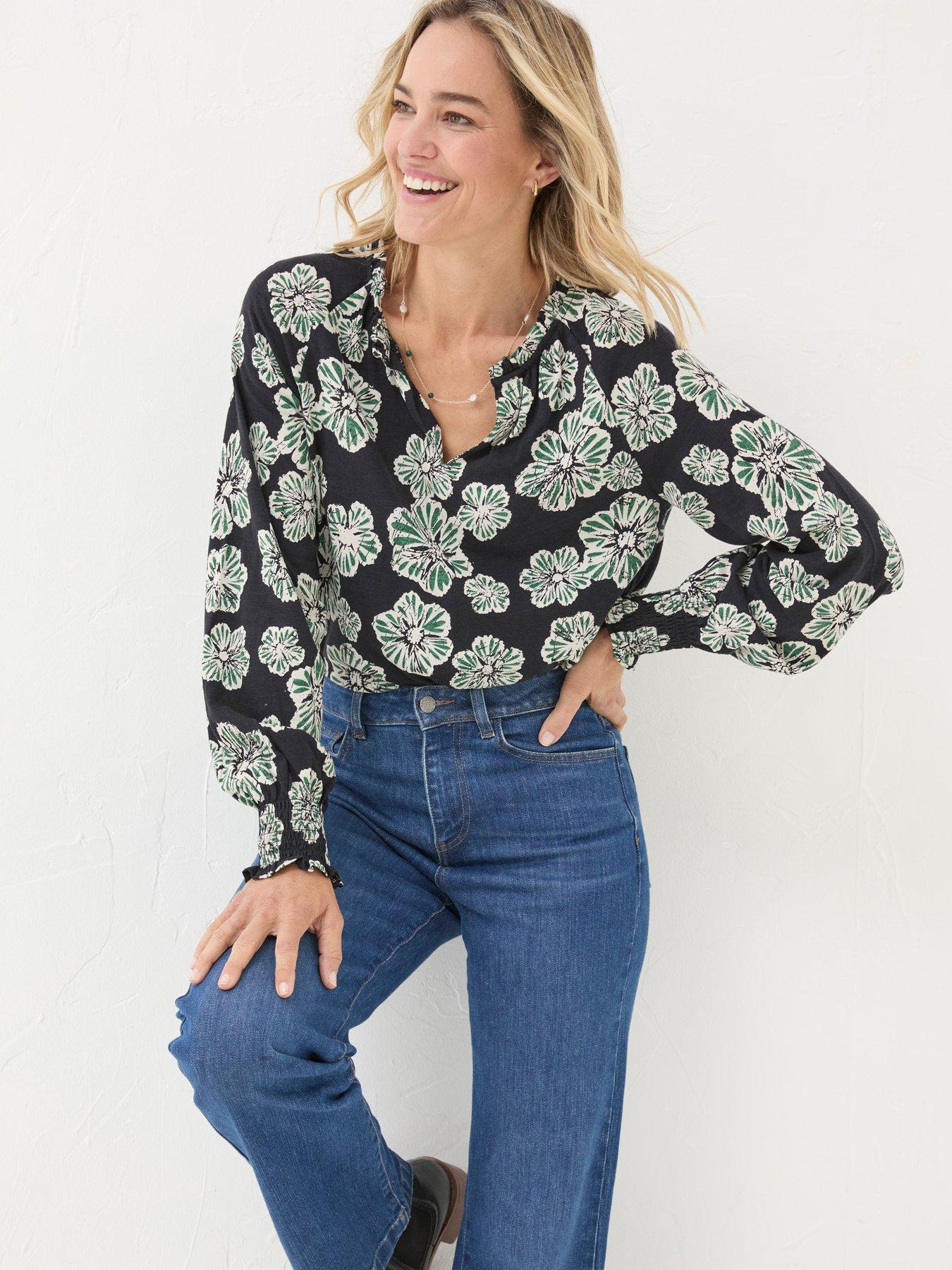 undefined Florence Spaced Floral Blouse - Black