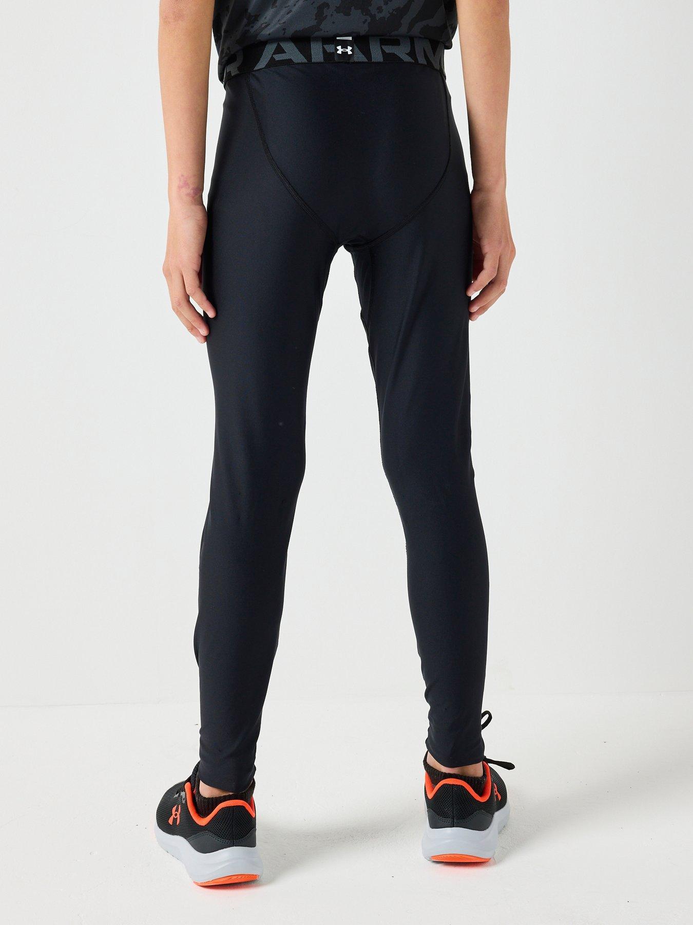 stillFront image of under-armour-boys-training-heat-gear-leggings-black
