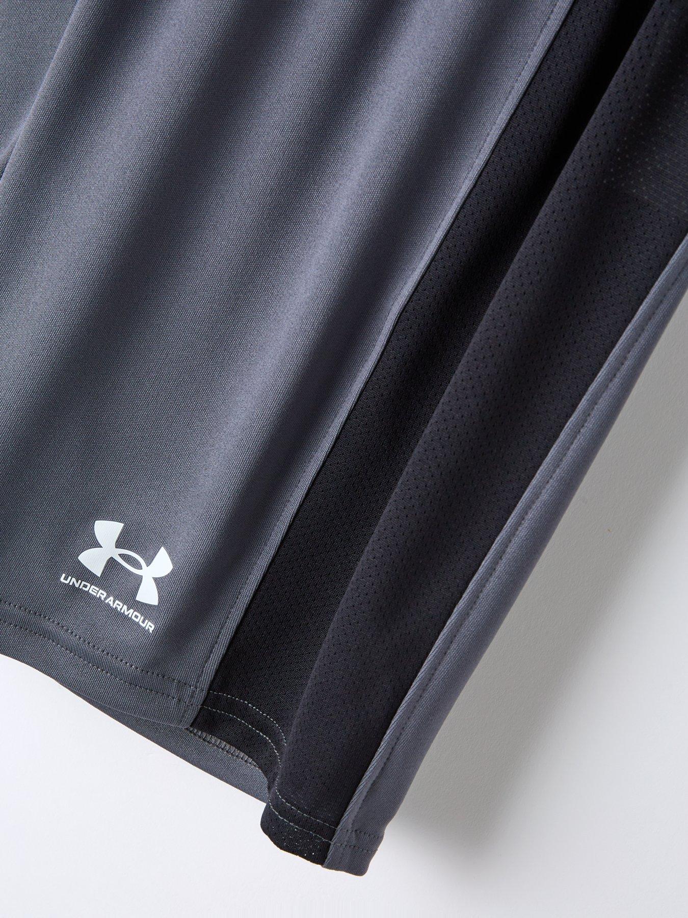 Image 3 of 4 of UNDER ARMOUR Boys Football Challenger Knit Shorts - Grey