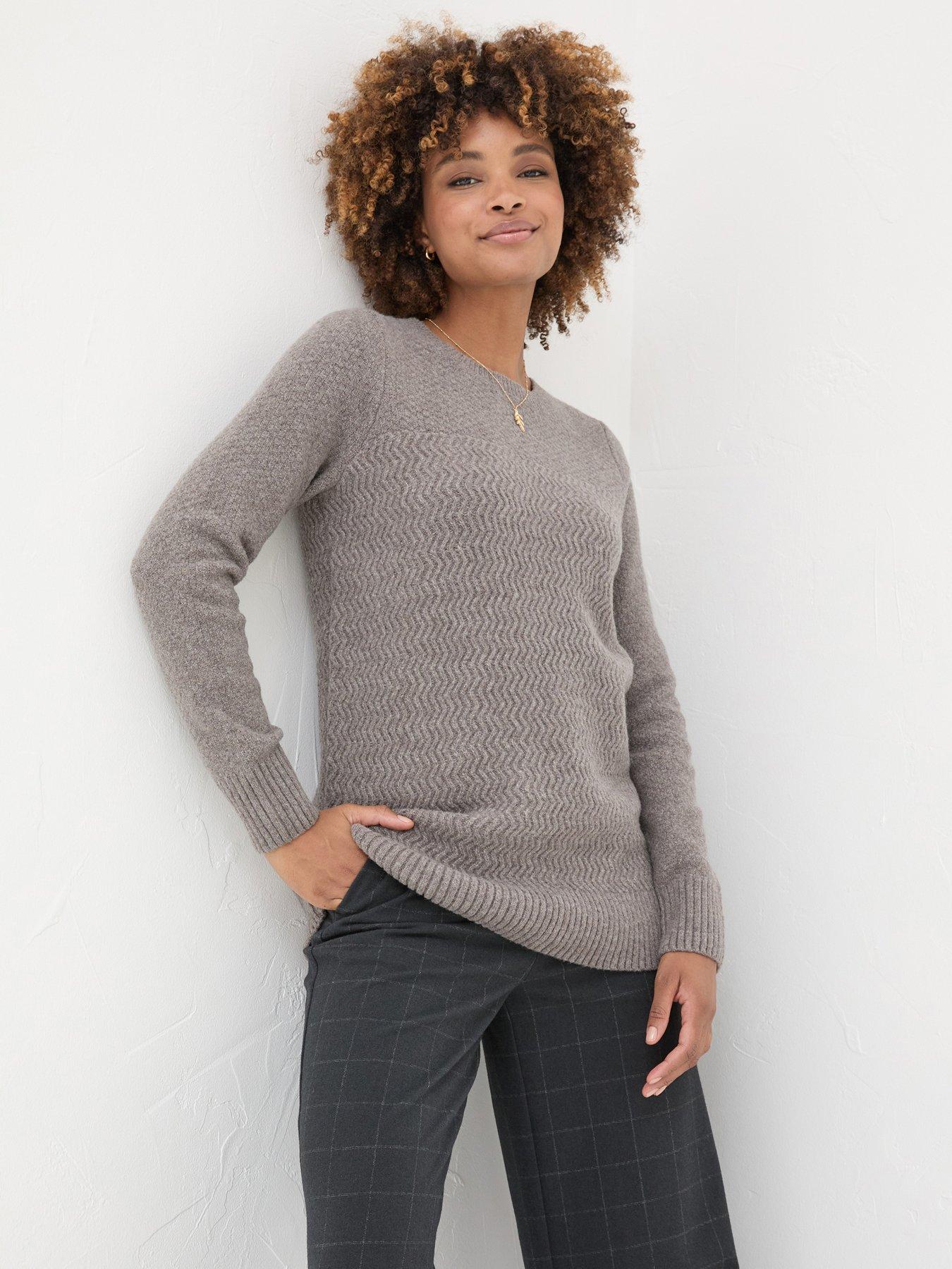  image of fatface-amelia-tunic-soft-brown
