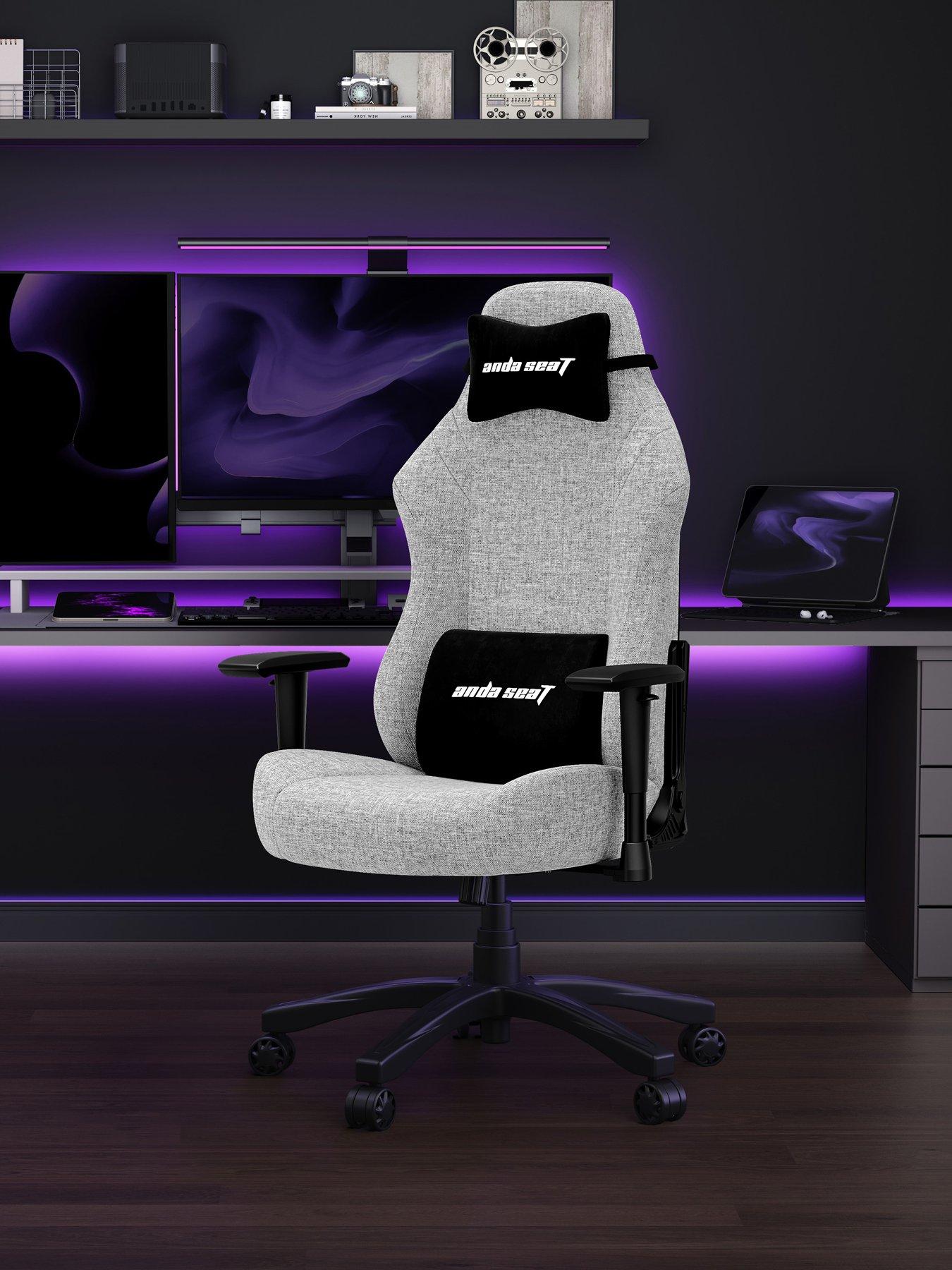 undefined Anda seaT Luna Premium Large Gaming Chair - Grey Fabric