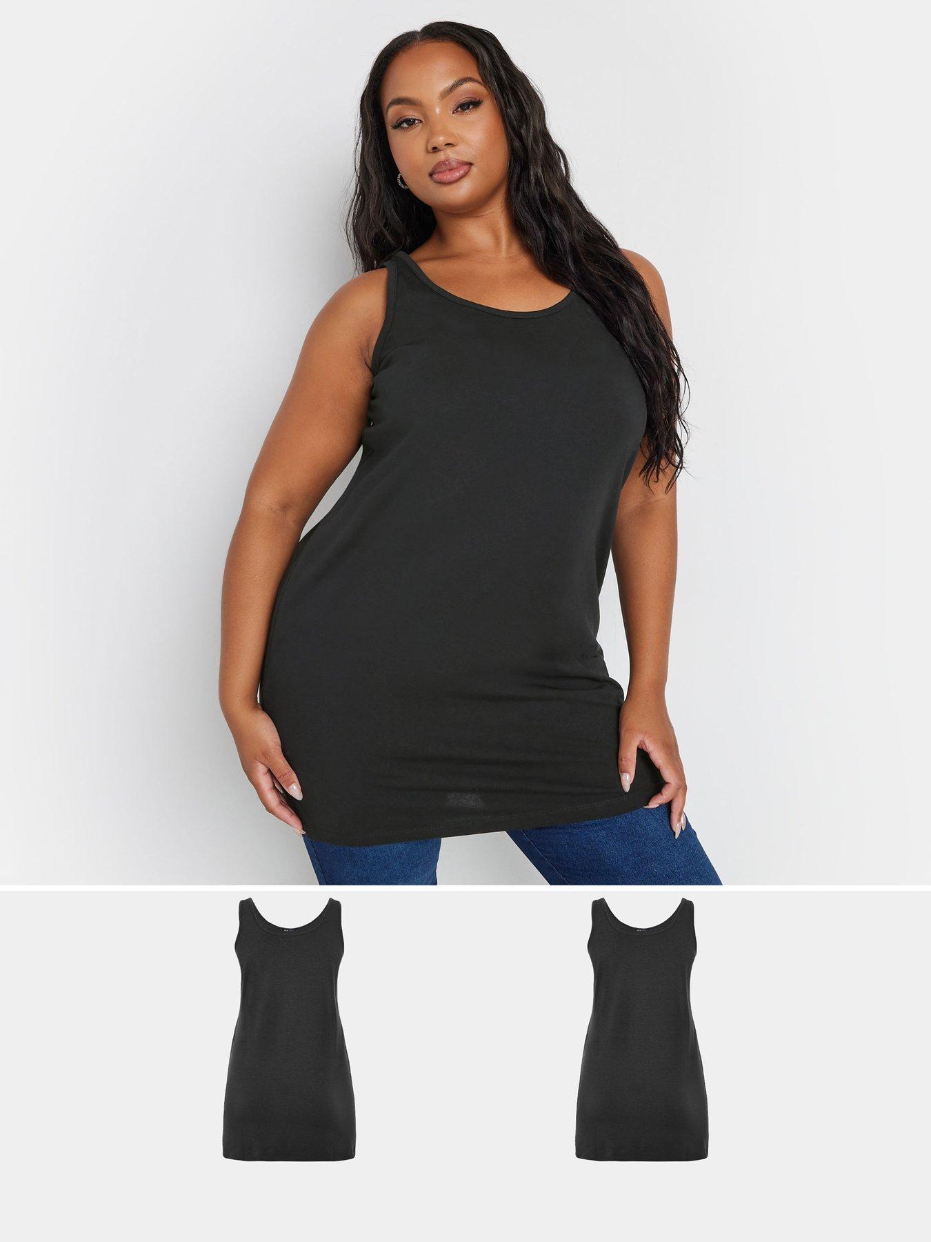 undefined Curve 2 Pack Longline Vests - Black