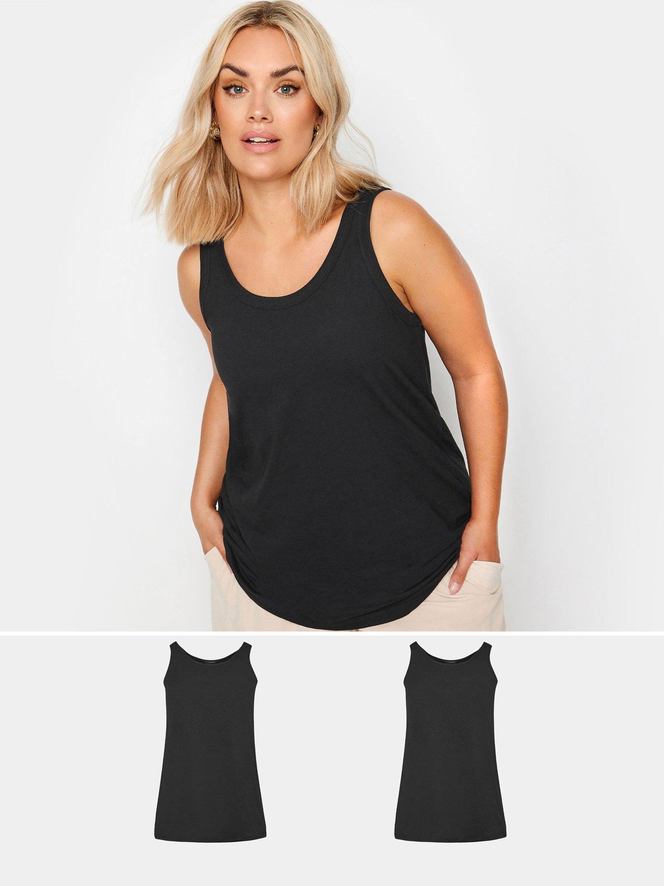 undefined Curve 2 Pack Core Basic Vest - Black