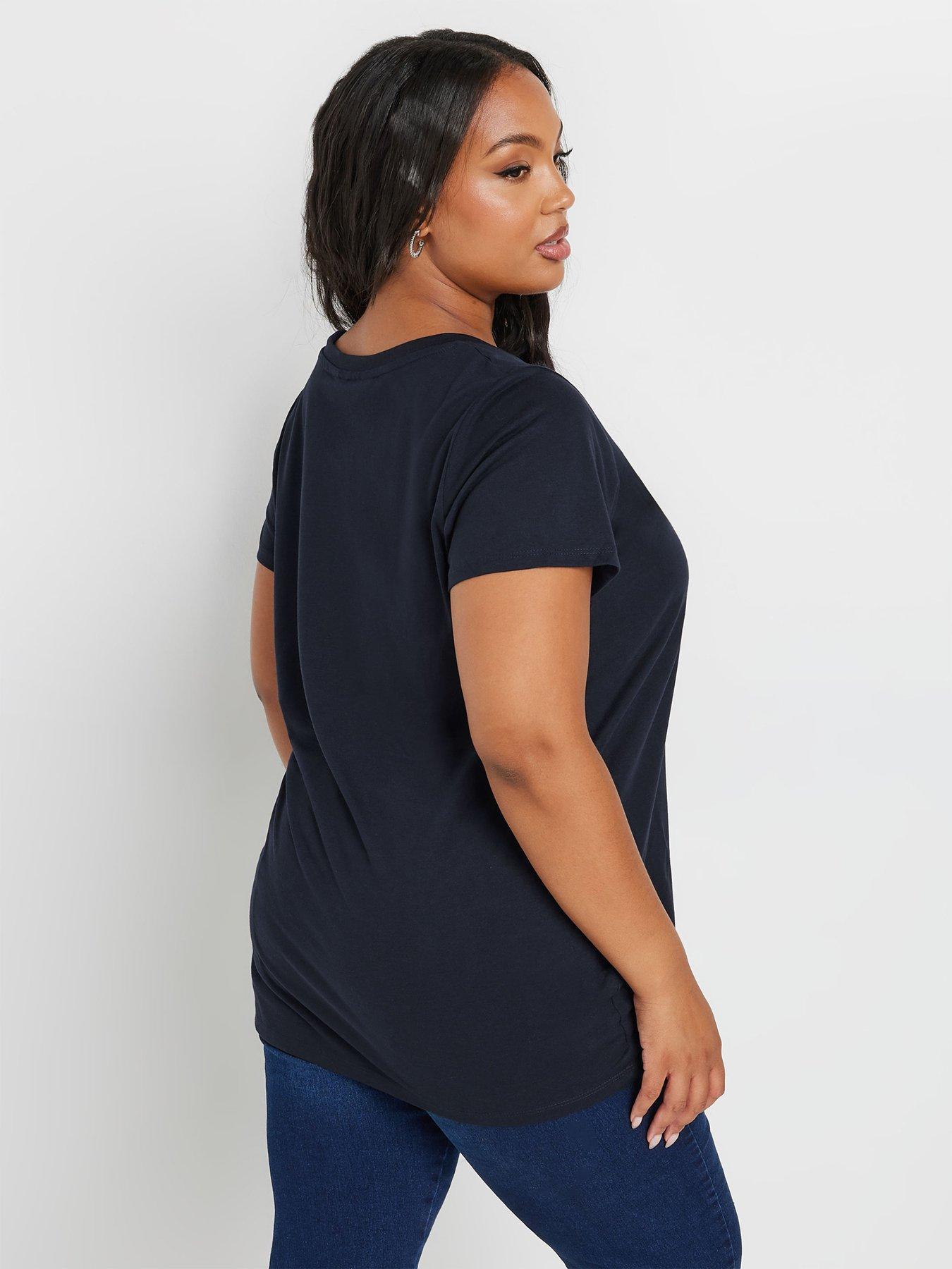  image of yours-curve-3-pack-core-basic-t-shirt-multi