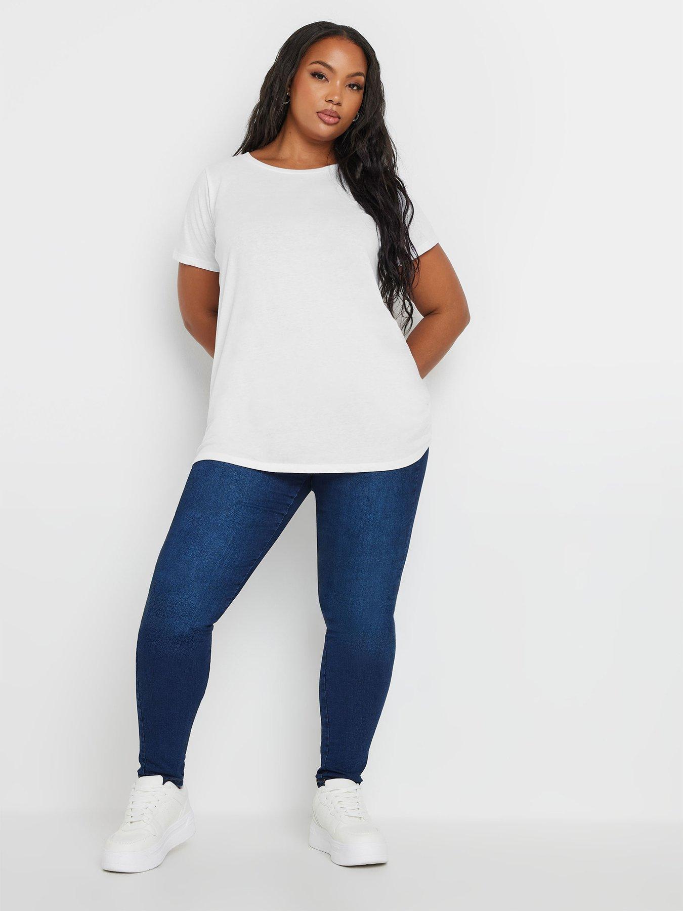  image of yours-curve-3-pack-core-basic-t-shirt-multi