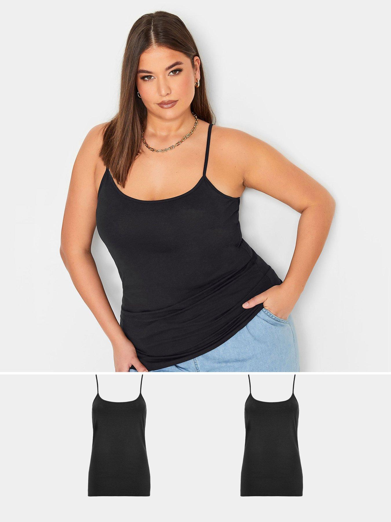 undefined Curve 2 Pack Cami Vests - Black