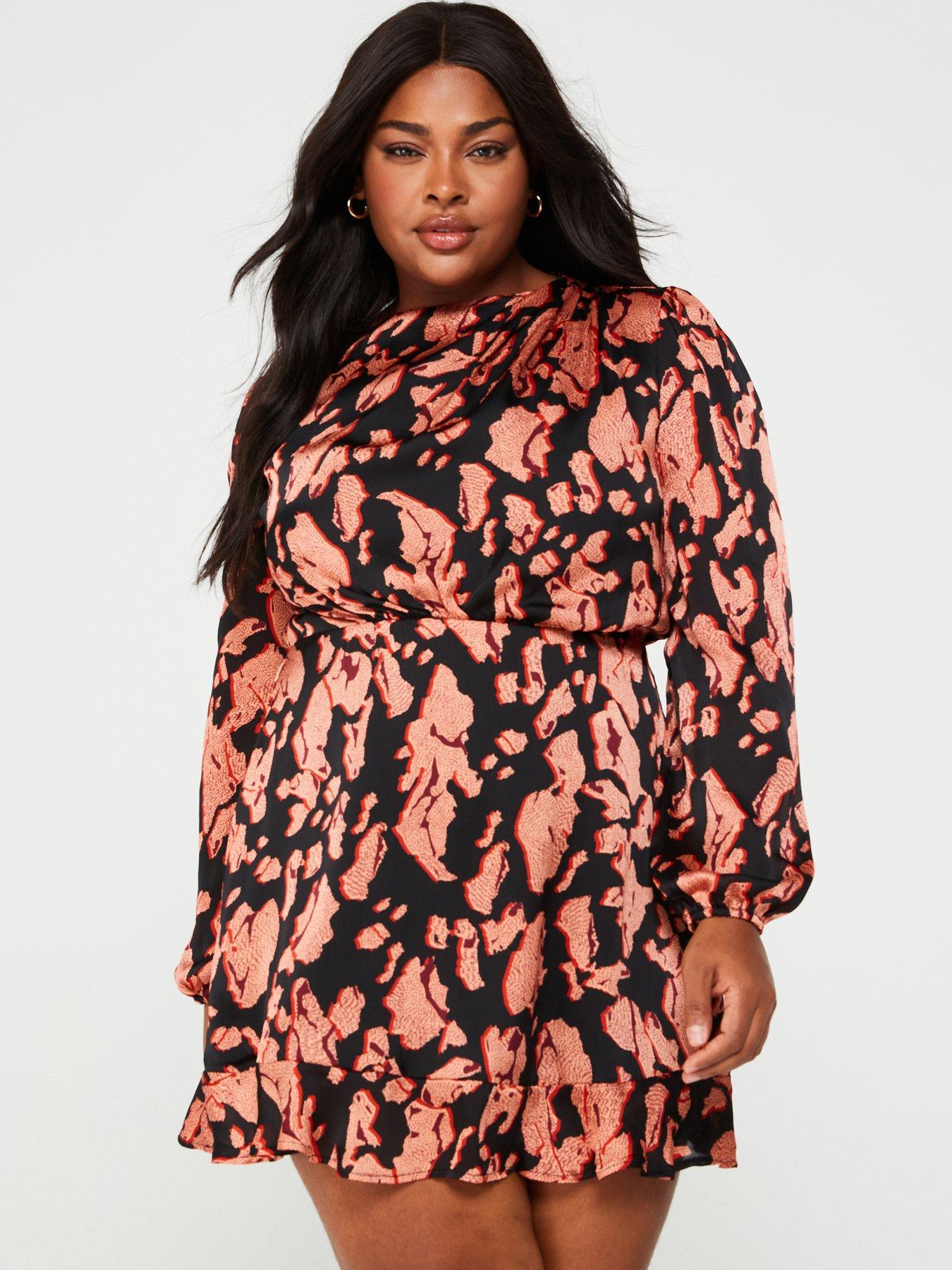 undefined Draped Neck Mini Dress - Black