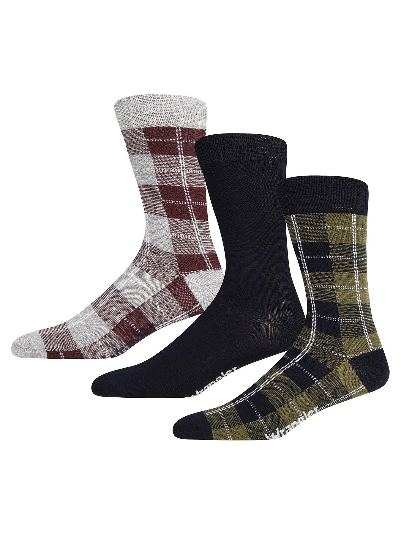 wrangler-3-pack-tartan-check-crew-socks-multi