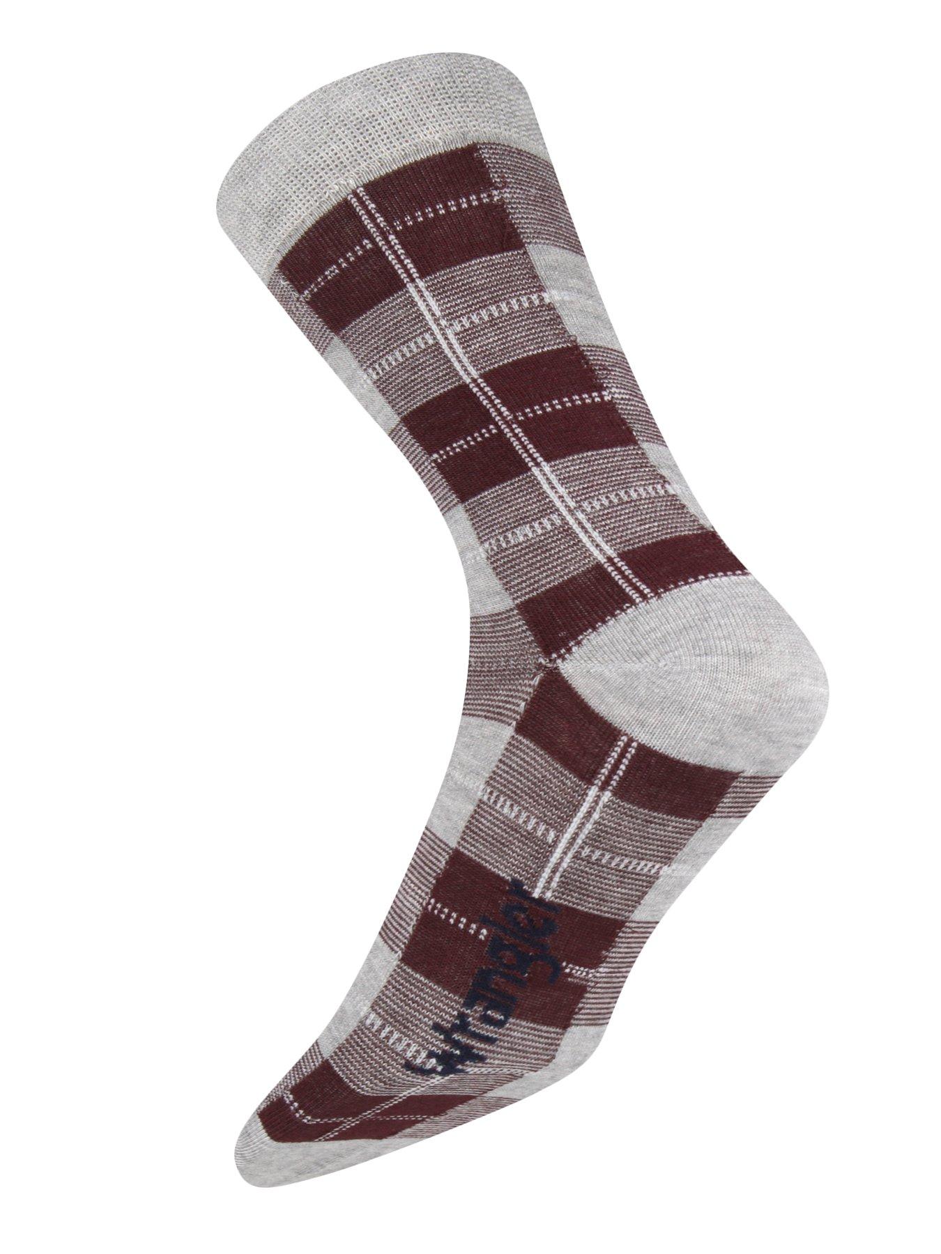  image of wrangler-3-pack-tartan-check-crew-socks-multi